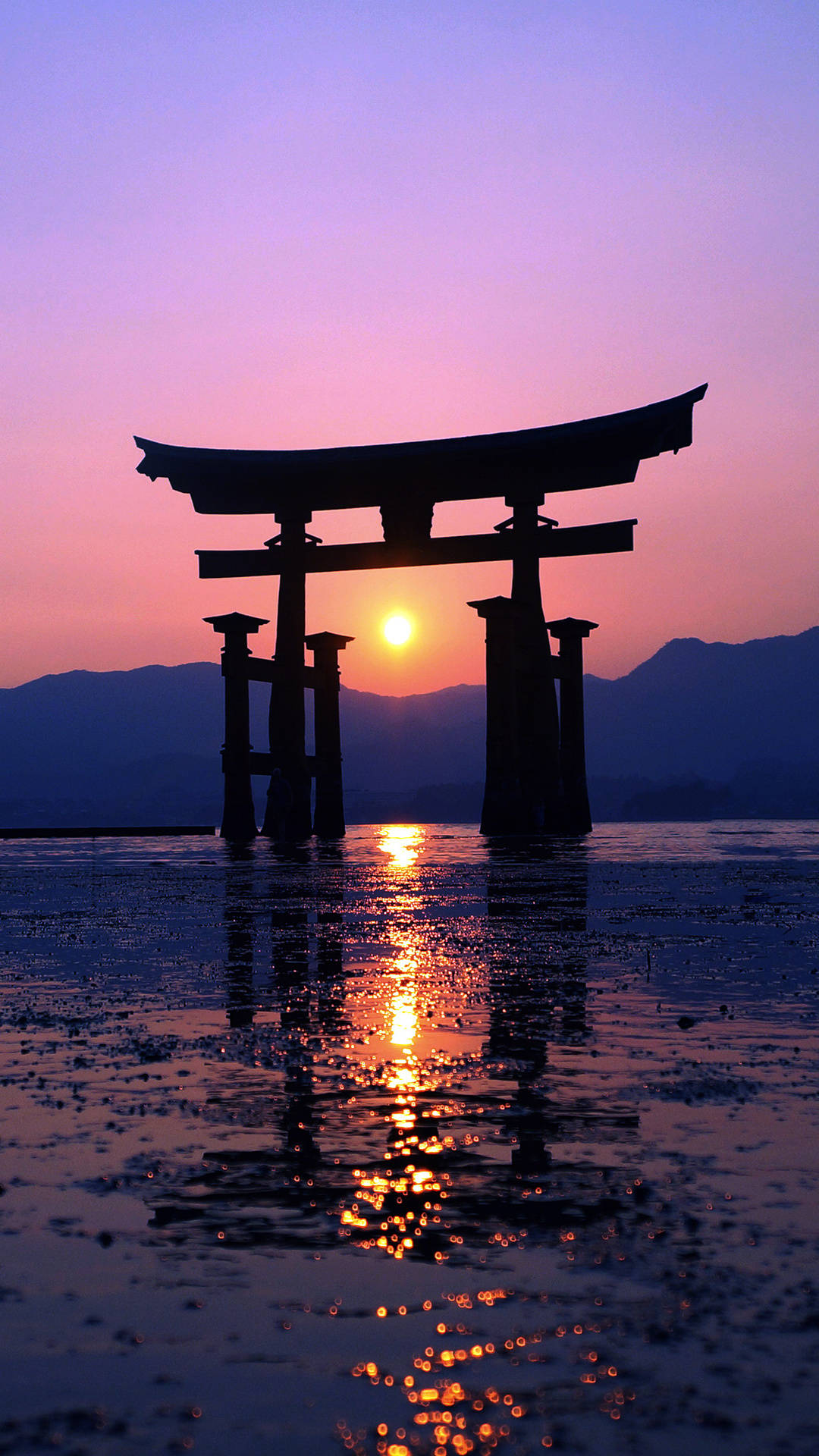 Ιαπωνική Αισθητική iPhone Σιλουέτα Torii Ταπετσαρία