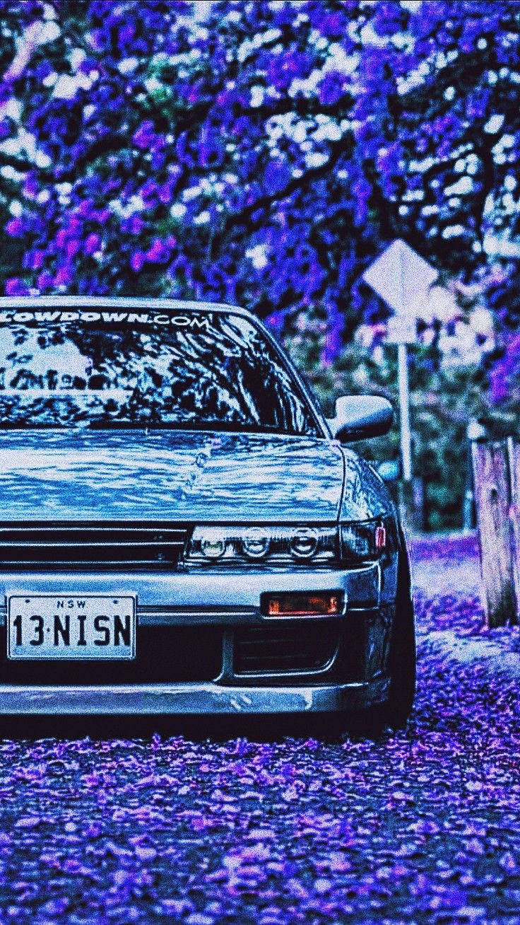 Ιαπωνική Αισθητική JDM με Ανθισμένες Κερασιές Ταπετσαρία