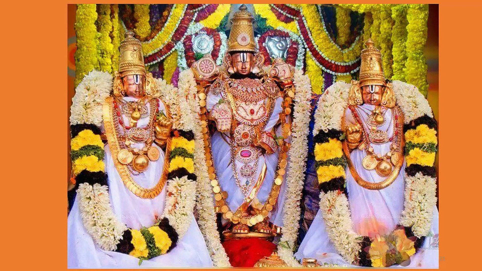 Ιερός Θεός Venkateswara Swamy — Λουλούδια Ταπετσαρία