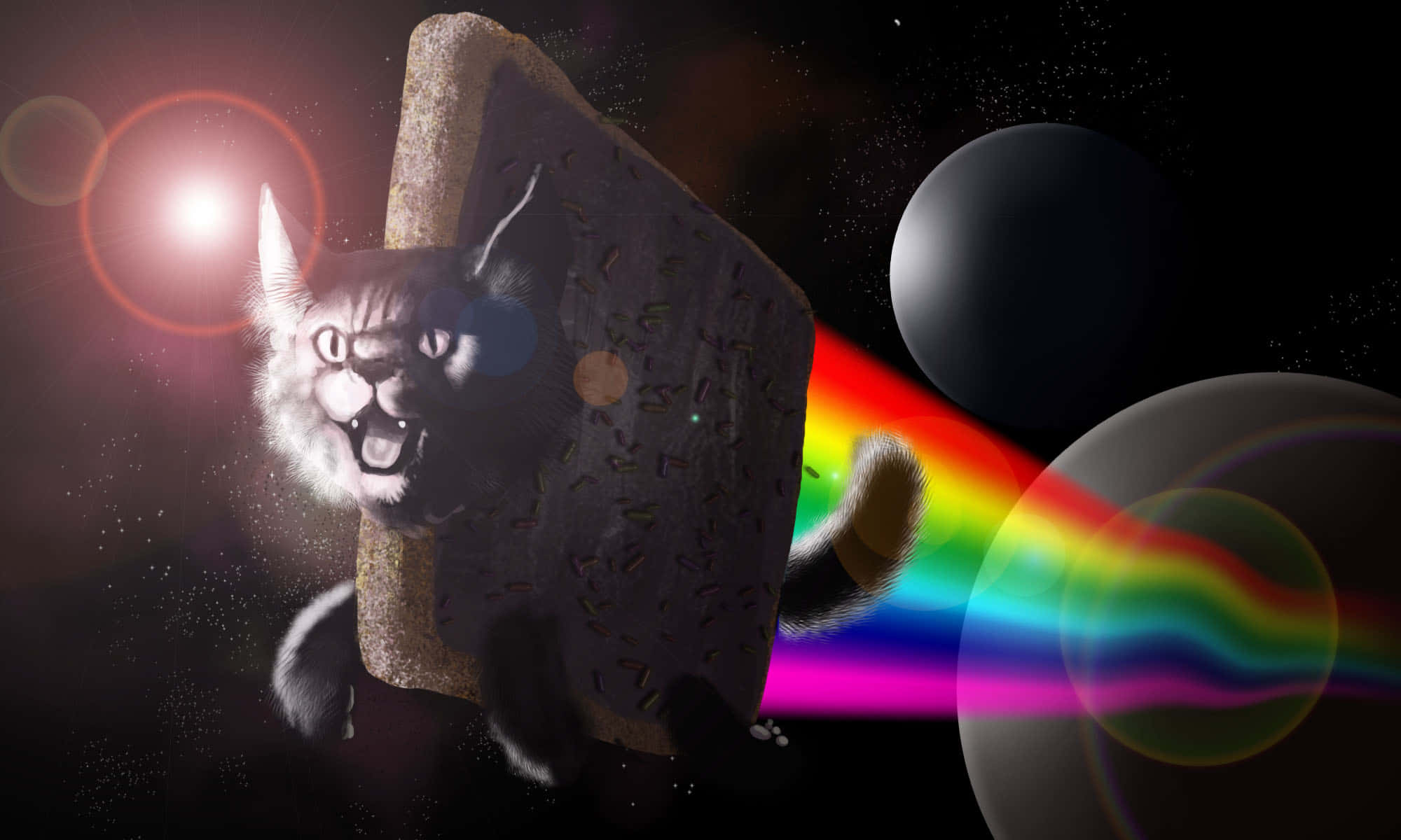 Ιπτάμενο Nyan Cat Meme Φορητός Υπολογιστής Ταπετσαρία