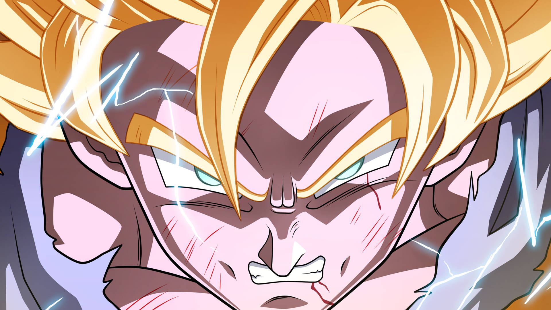 Ισχυρός Goku σε μορφή Super Saiyan - HD Ταπετσαρία Anime. Ταπετσαρία