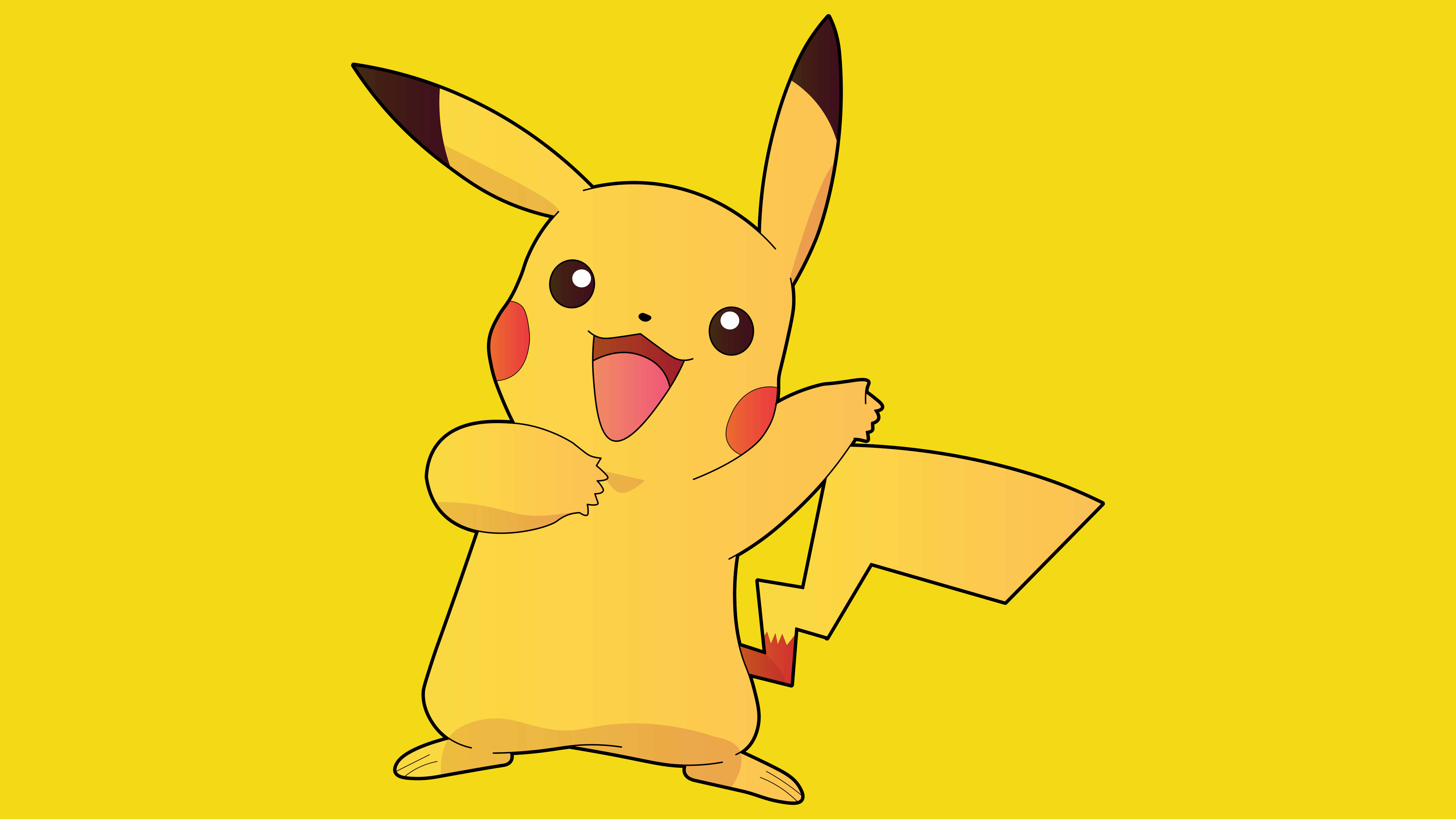 Κίτρινο Αισθητικό Background Pikachu Pokemon Ταπετσαρία