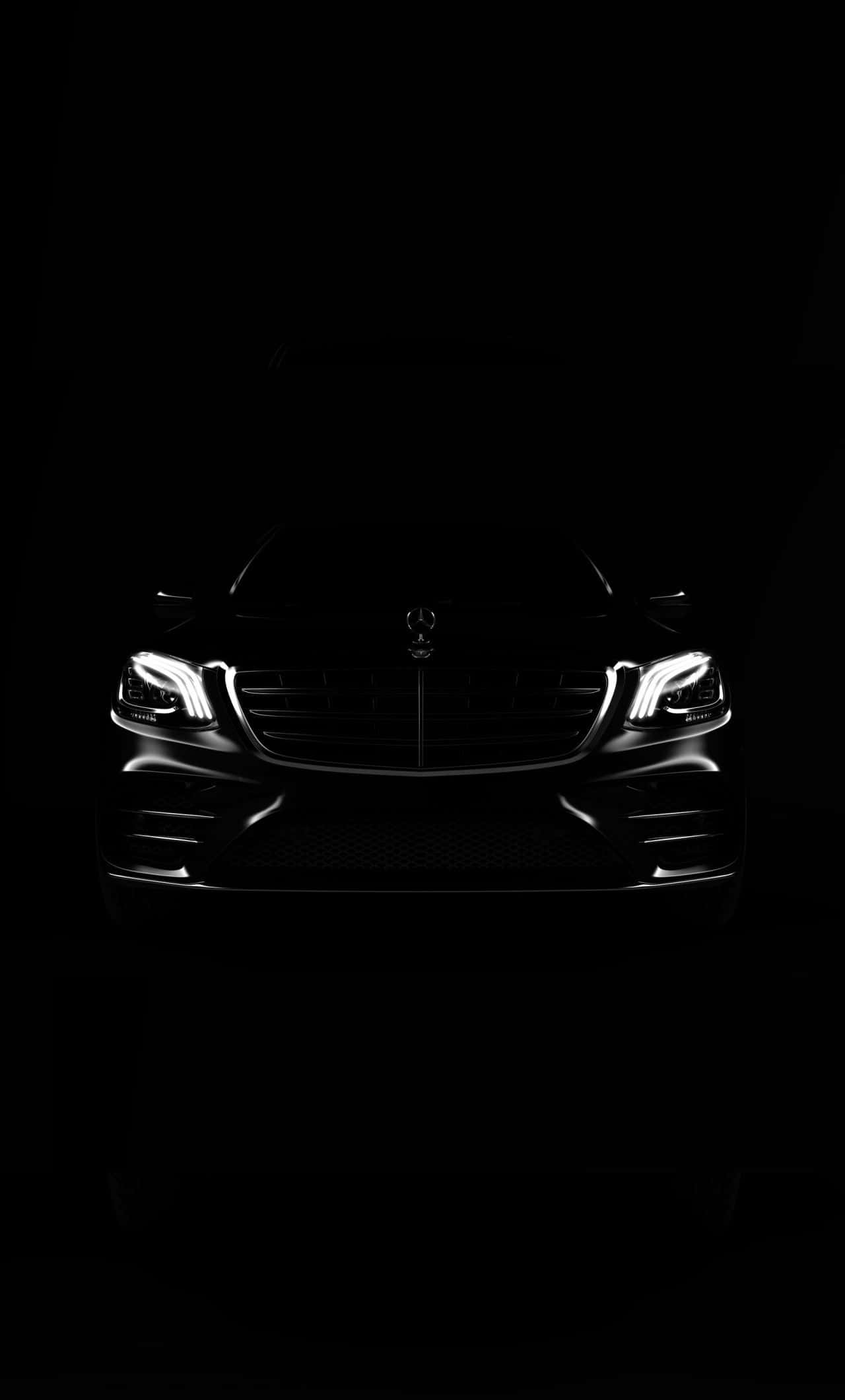 Καλύτερο φόντο Mercedes Όλη μαύρη Mercedes στις σκιές Ταπετσαρία