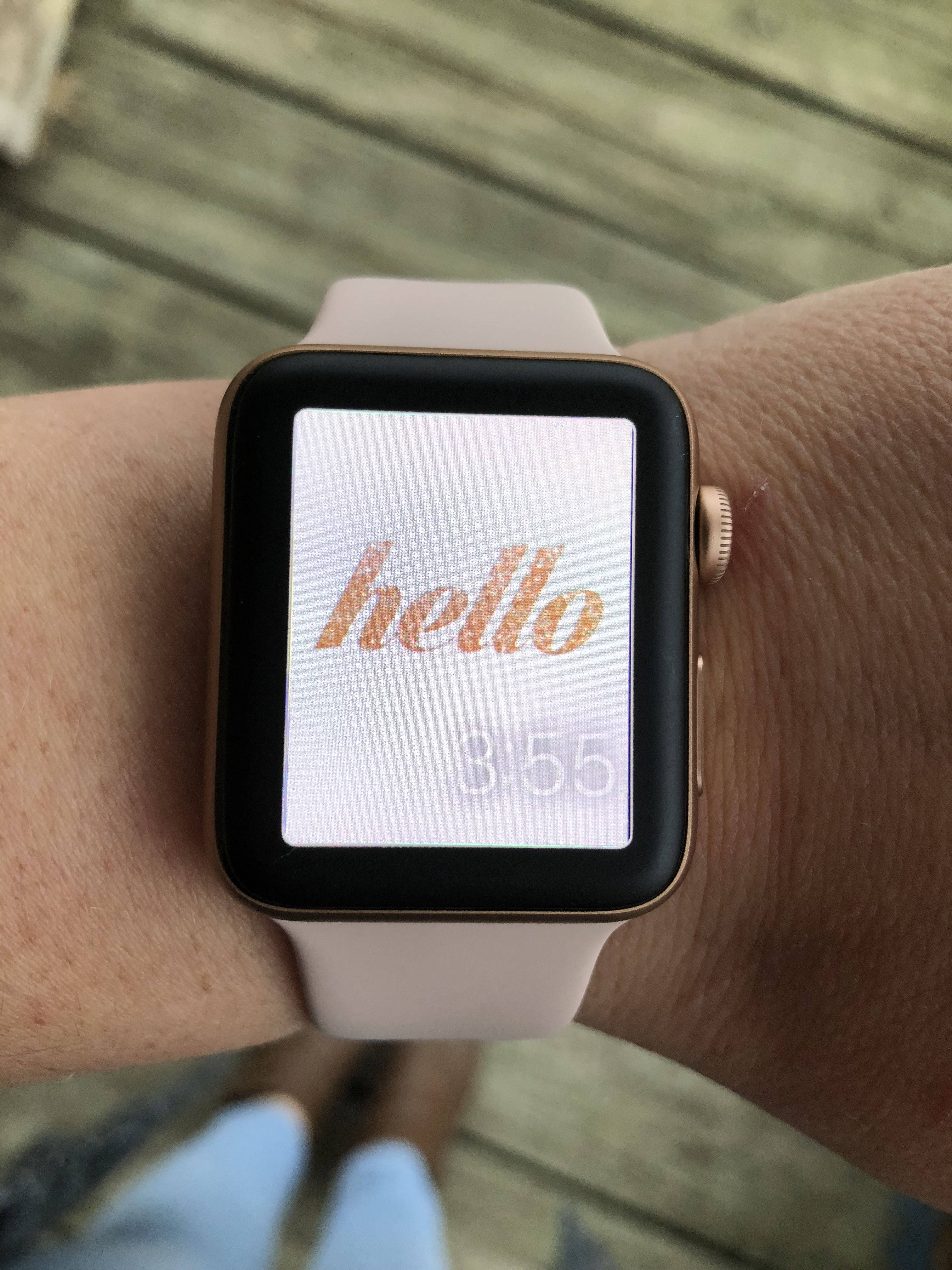 Καντράν Apple Watch με γκλίτερ Hello Ταπετσαρία