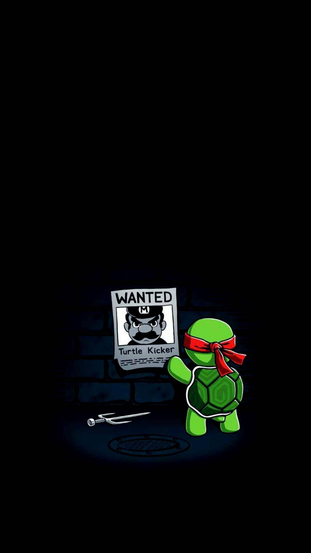 Καταζητούμενος Ninja Χαριτωμένος Χελώνας Κλωτσάς Ταπετσαρία