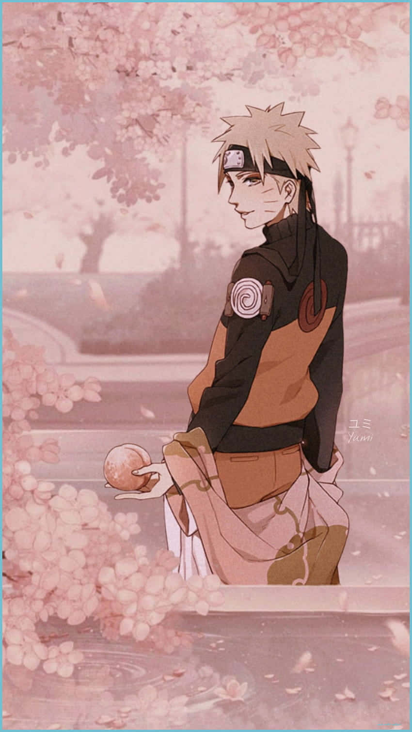 Κερασιές και Naruto Αισθητική Κινητού Ταπετσαρία