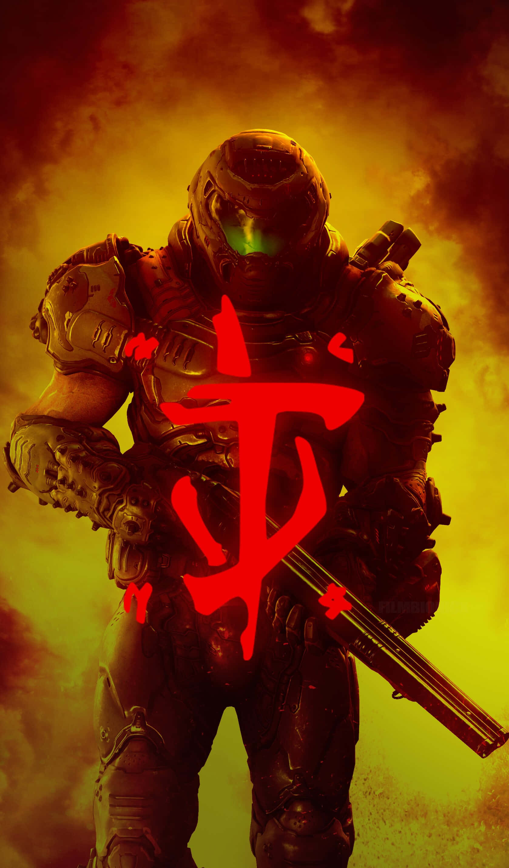 Κινέζικο Γράμμα Pixel 3xl Doom Φόντο Ταπετσαρία