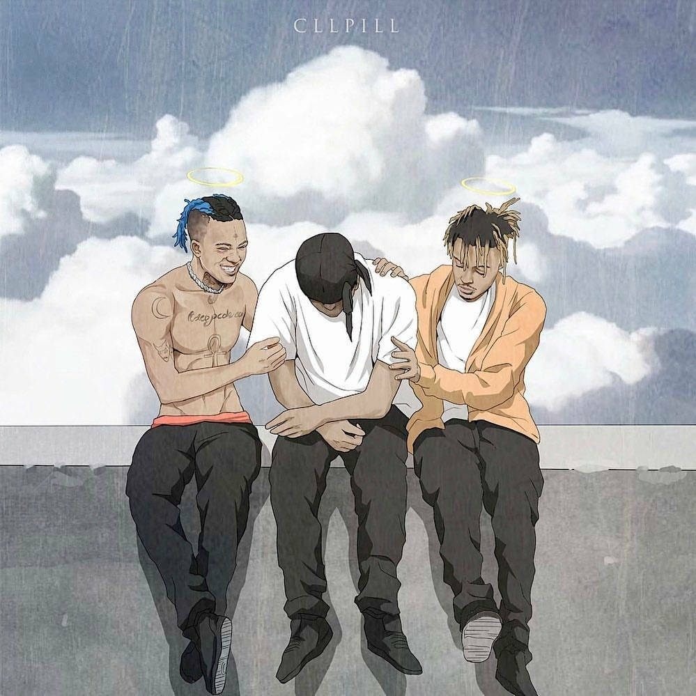 Κινούμενος Juice Wrld Παρέα με Φίλους Ταπετσαρία