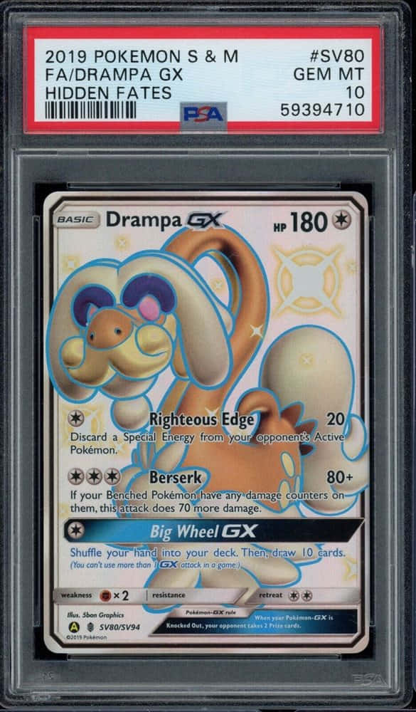 Κλεισμένη σε θήκη κάρτα Drampa Pokémon Trading Card Ταπετσαρία