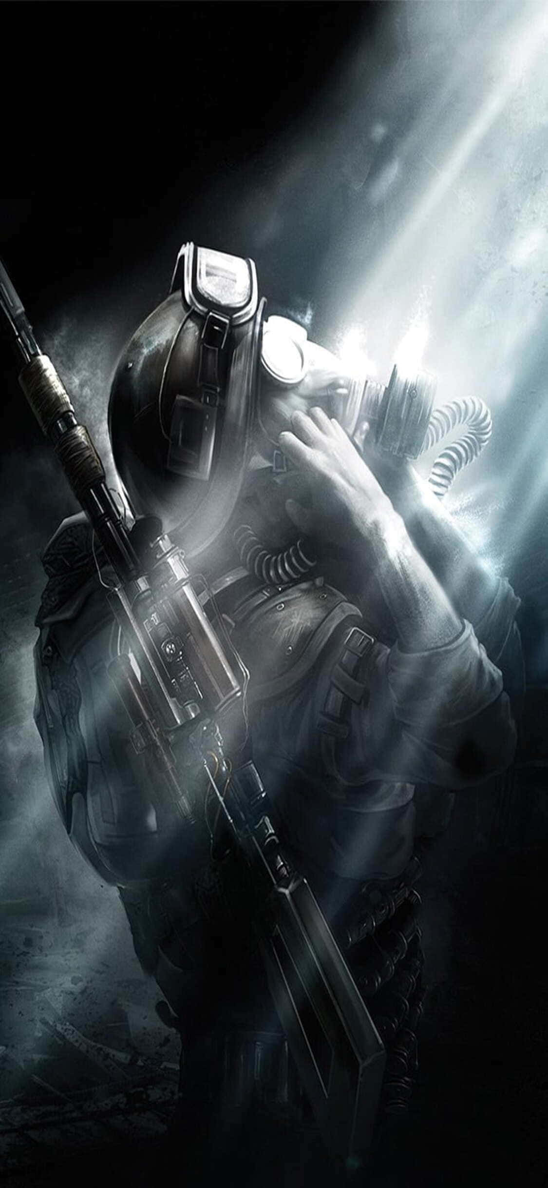 Κοιτάζοντας Έντονο Φως iPhone X Metro Last Light Φόντο Ταπετσαρία