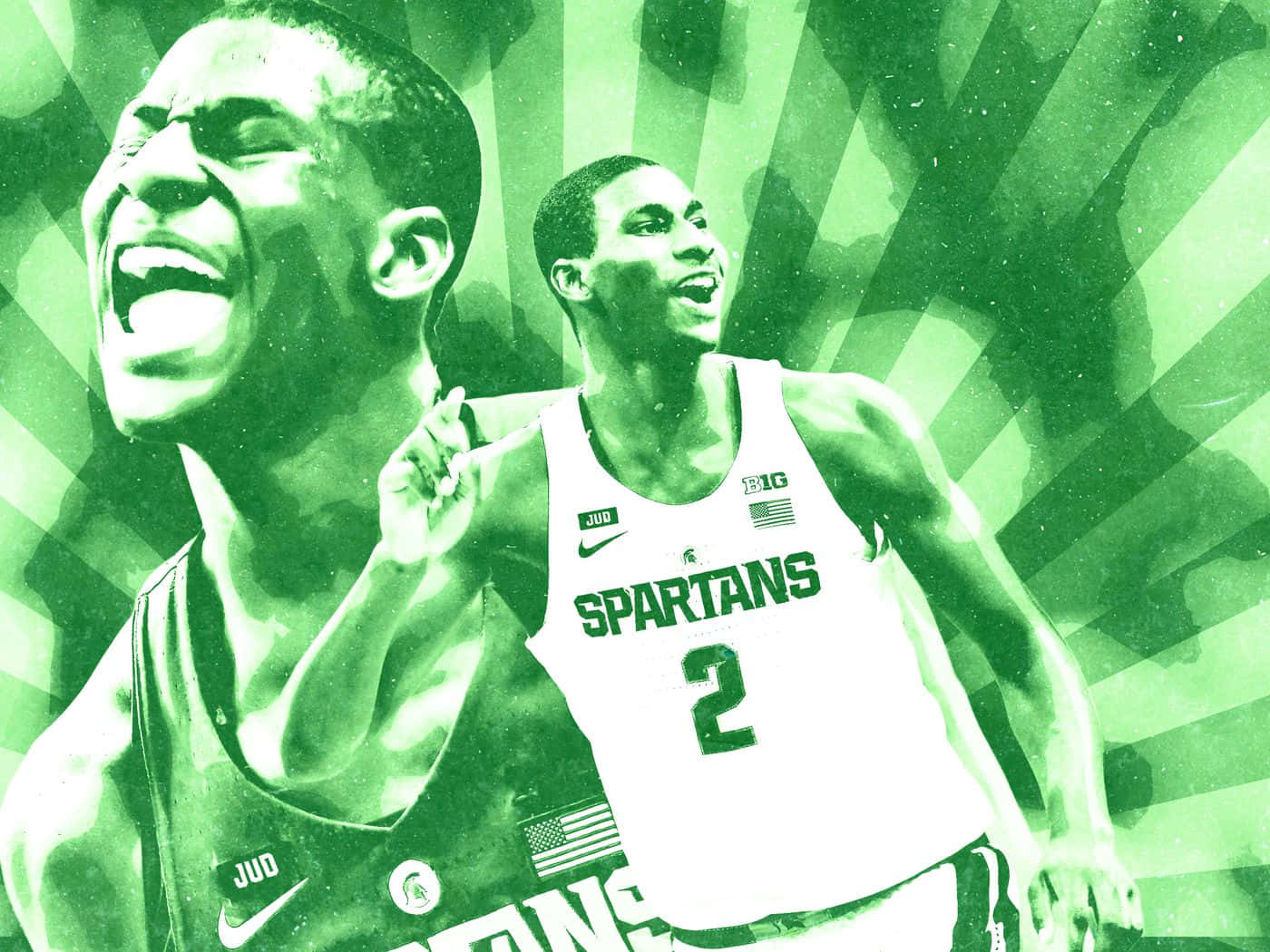 Κολάζ Γραφικού Του Jaren Jackson Jr. Ταπετσαρία