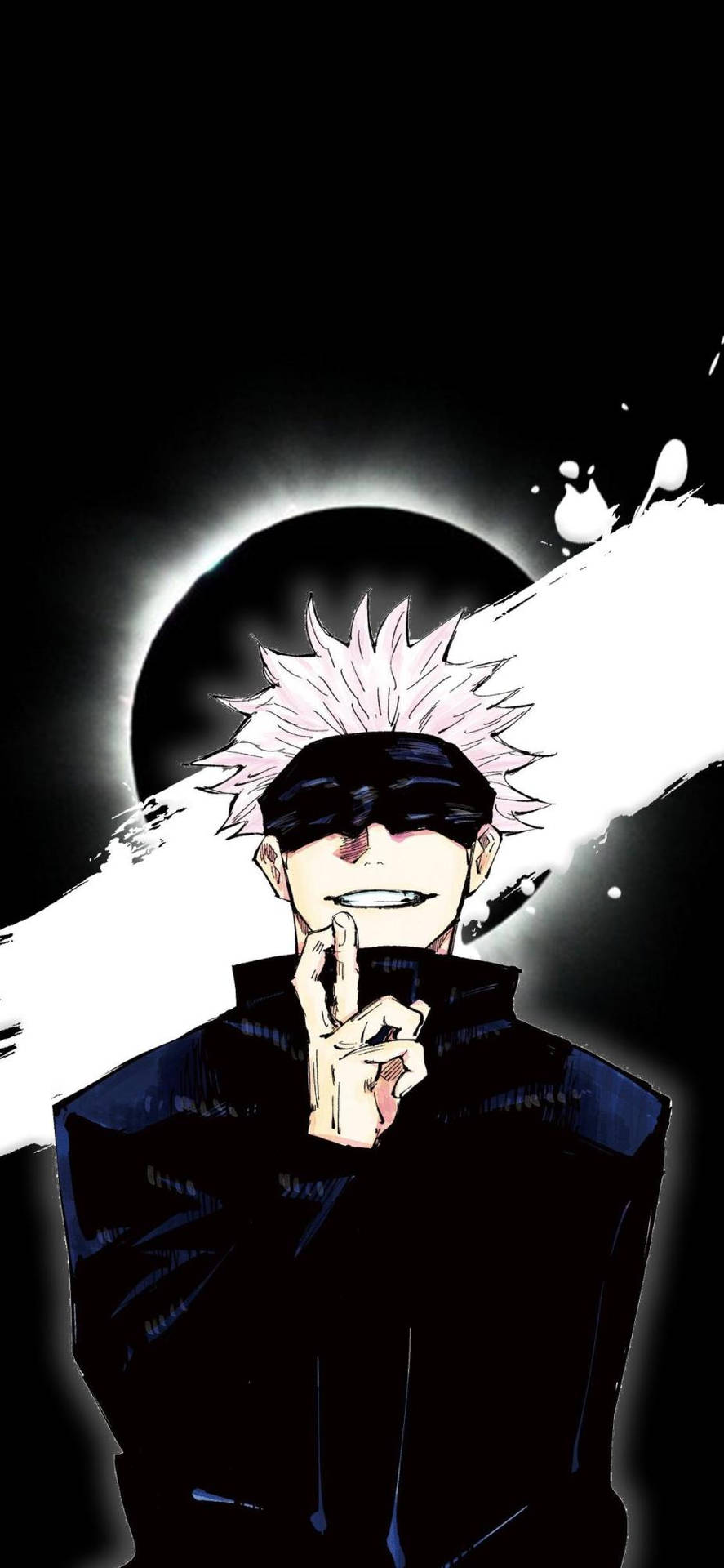 Κομψό Fanart του Satoru Gojo με Φεγγάρι - Ταπετσαρία Κινητού Jujutsu Kaisen — Jujutsu Kaisen Ταπετσαρία