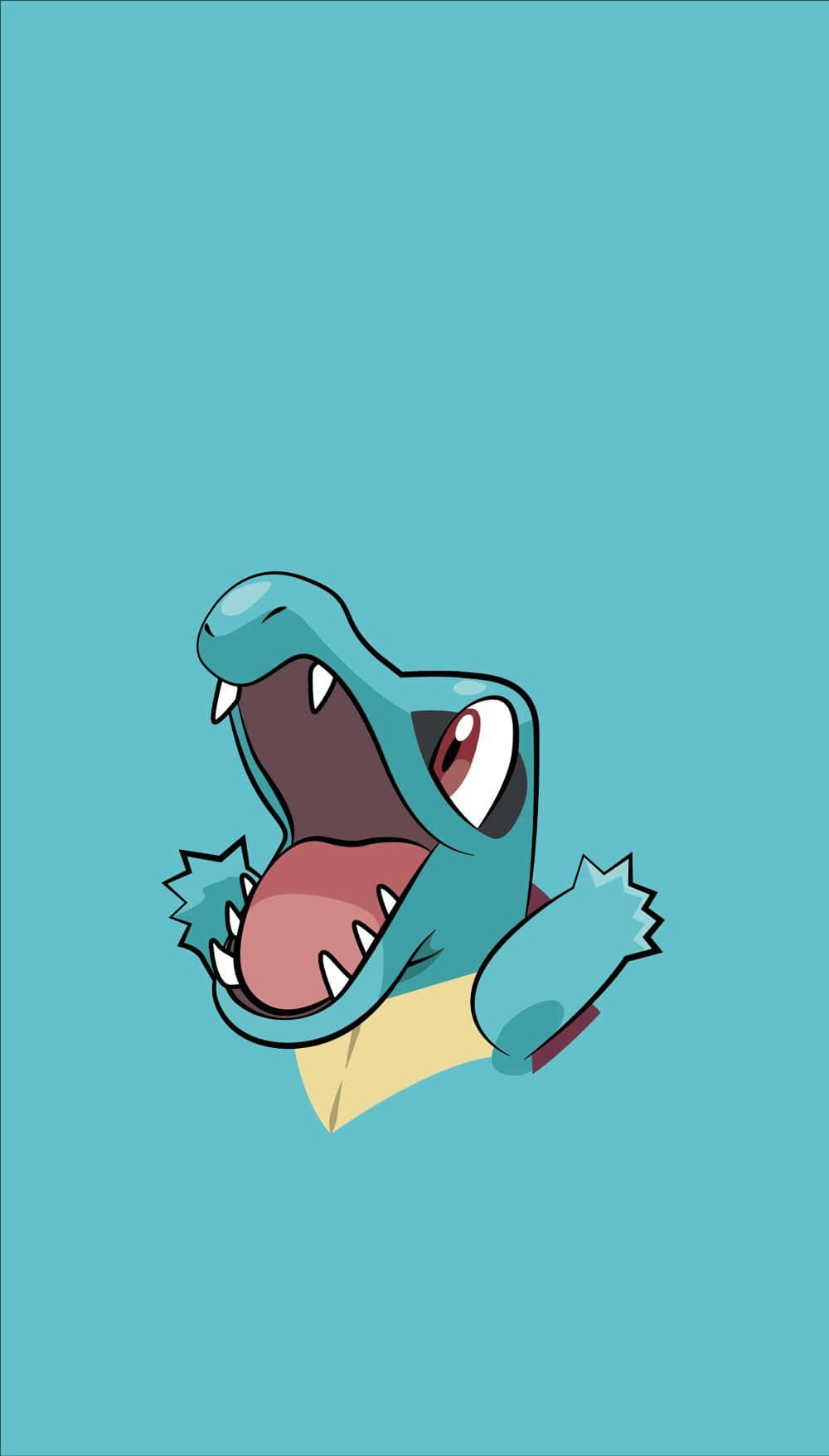 Κοντινό Πλάνο του Ζωηρού Totodile Ταπετσαρία