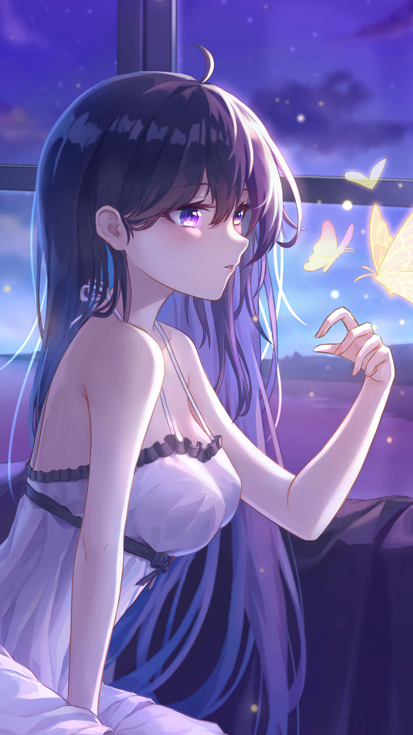 Κορίτσι Anime σε Νυχτικό Ταπετσαρία