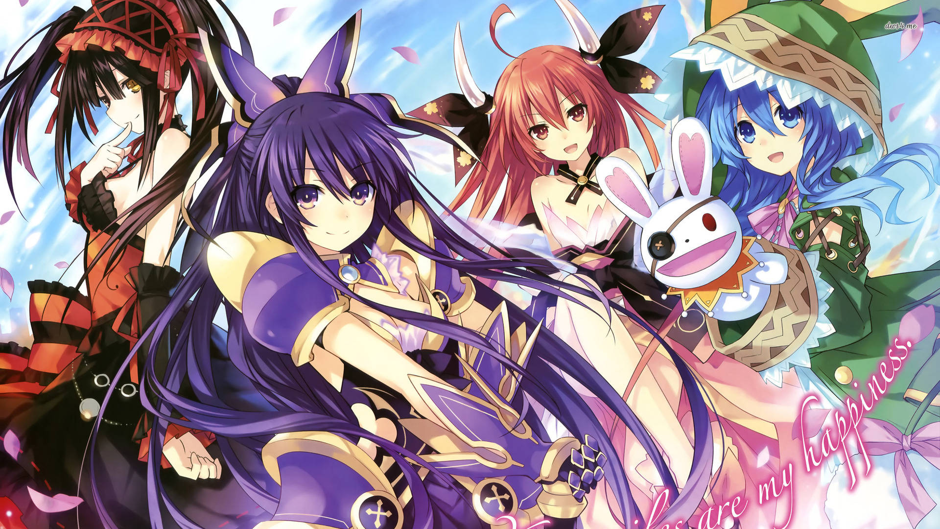 Ταπετσαρία Anime Date A Live Girls — Anime τοπίο GIF Ταπετσαρία