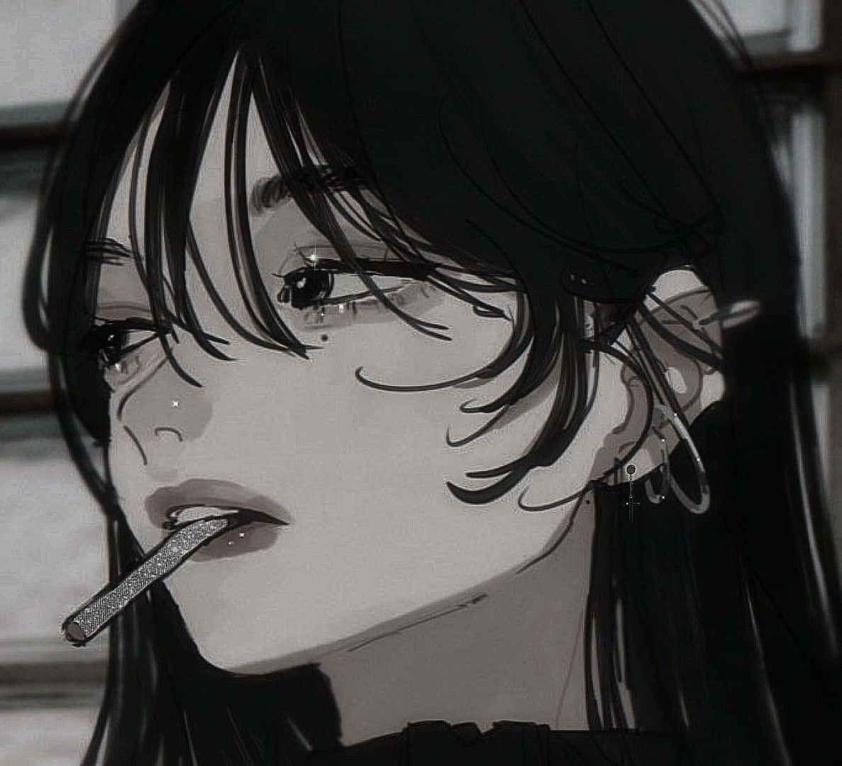 Κορίτσια Anime Pfp που Καπνίζουν — Χαριτωμένο anime GIF Ταπετσαρία
