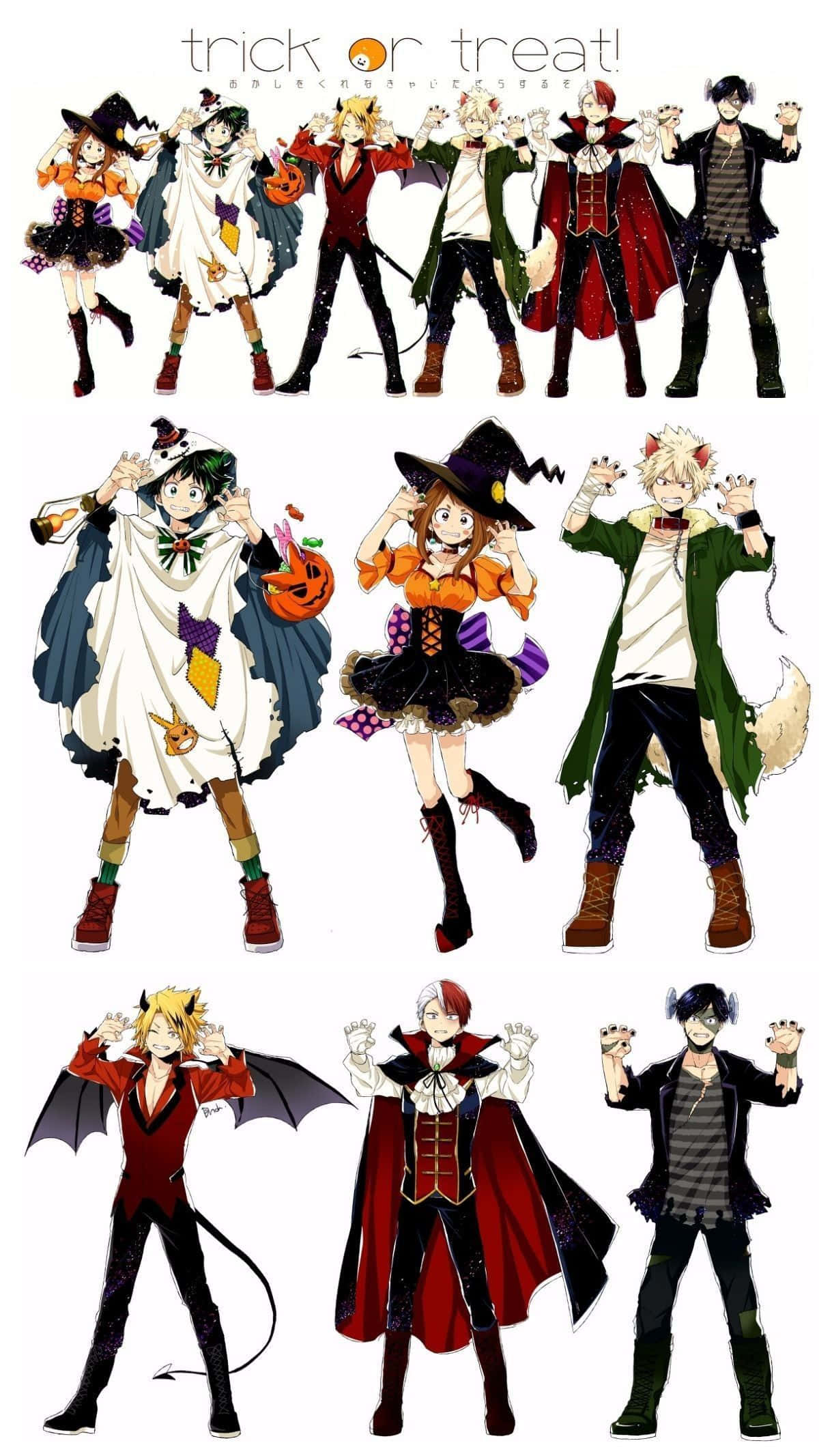 Κοστούμια Halloween από το My Hero Academia για το Trick or Treat Ταπετσαρία
