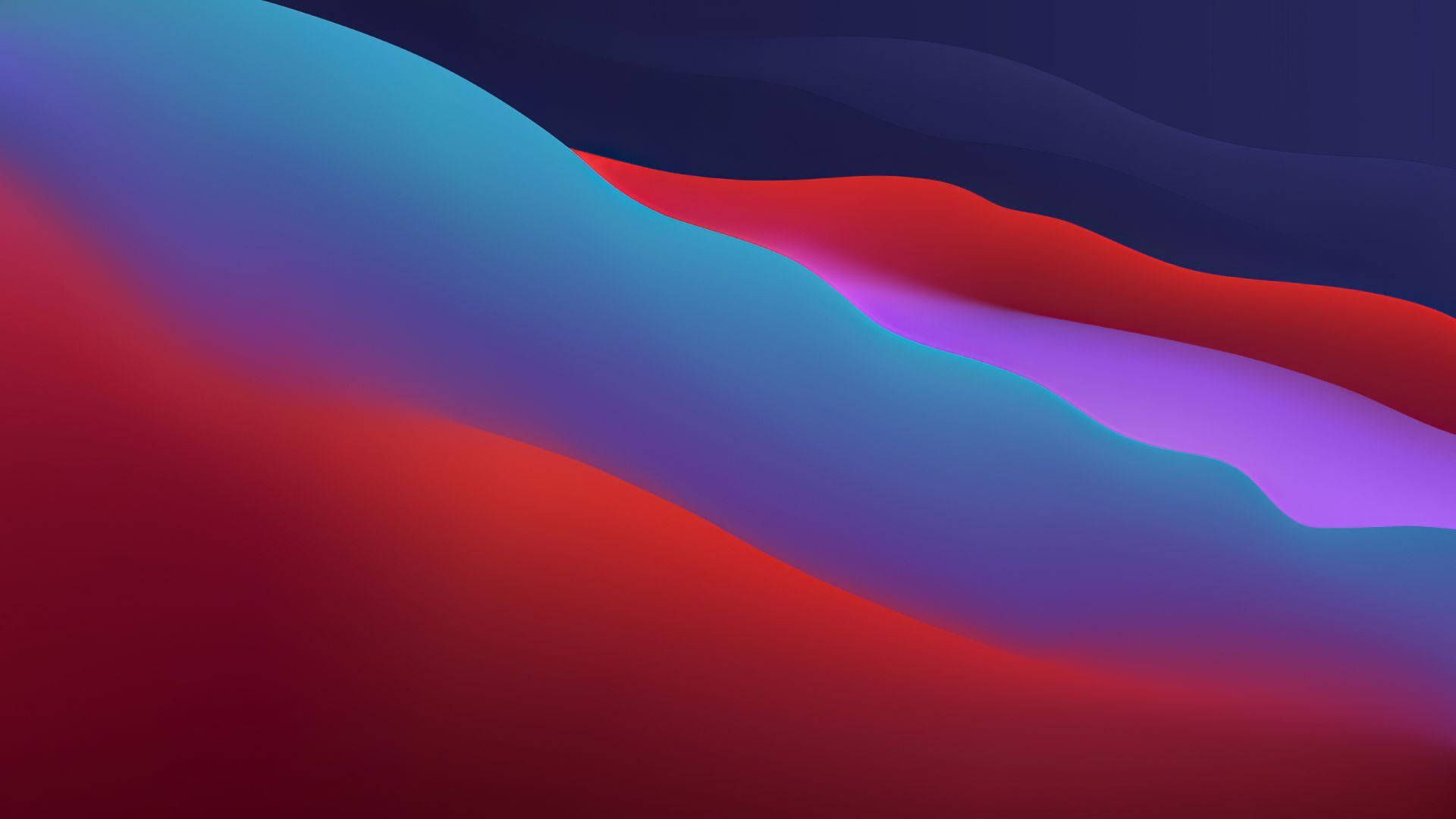 Κόκκινα και Μπλε Κύματα macOS Big Sur Ταπετσαρία