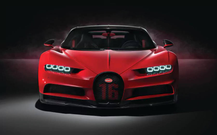 Κόκκινη Bugatti Chiron 4K Ταπετσαρία