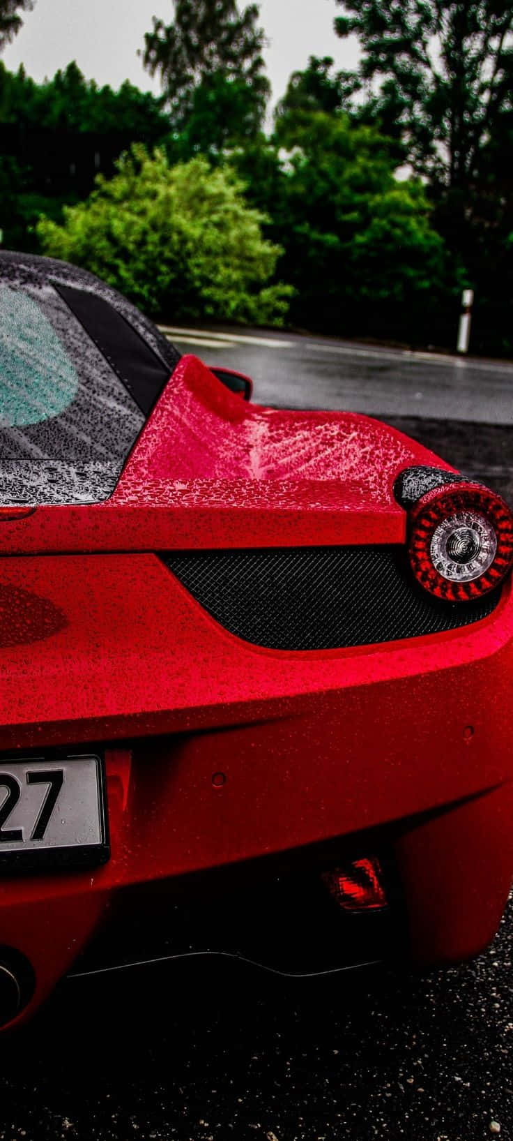 Κόκκινη Ferrari 458 σε φόντο Project Cars 2 για iPhone XS Max Ταπετσαρία