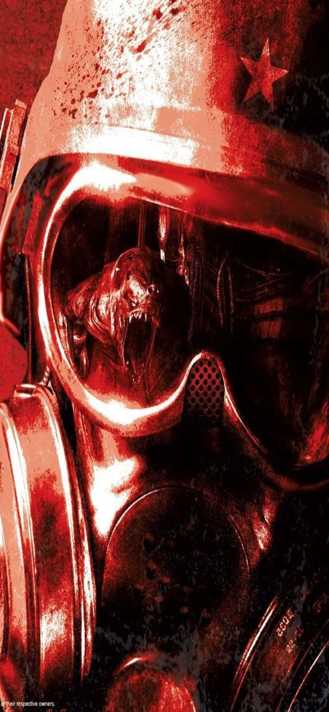 Κόκκινη Αντιασφυξιογόνα Μάσκα iPhone X Metro Last Light Φόντο Ταπετσαρία