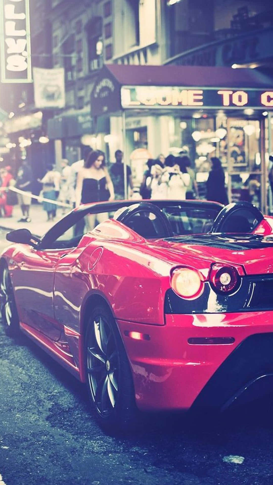 Κόκκινο Αγωνιστικό Αυτοκίνητο Ferrari Δρόμου Ταπετσαρία