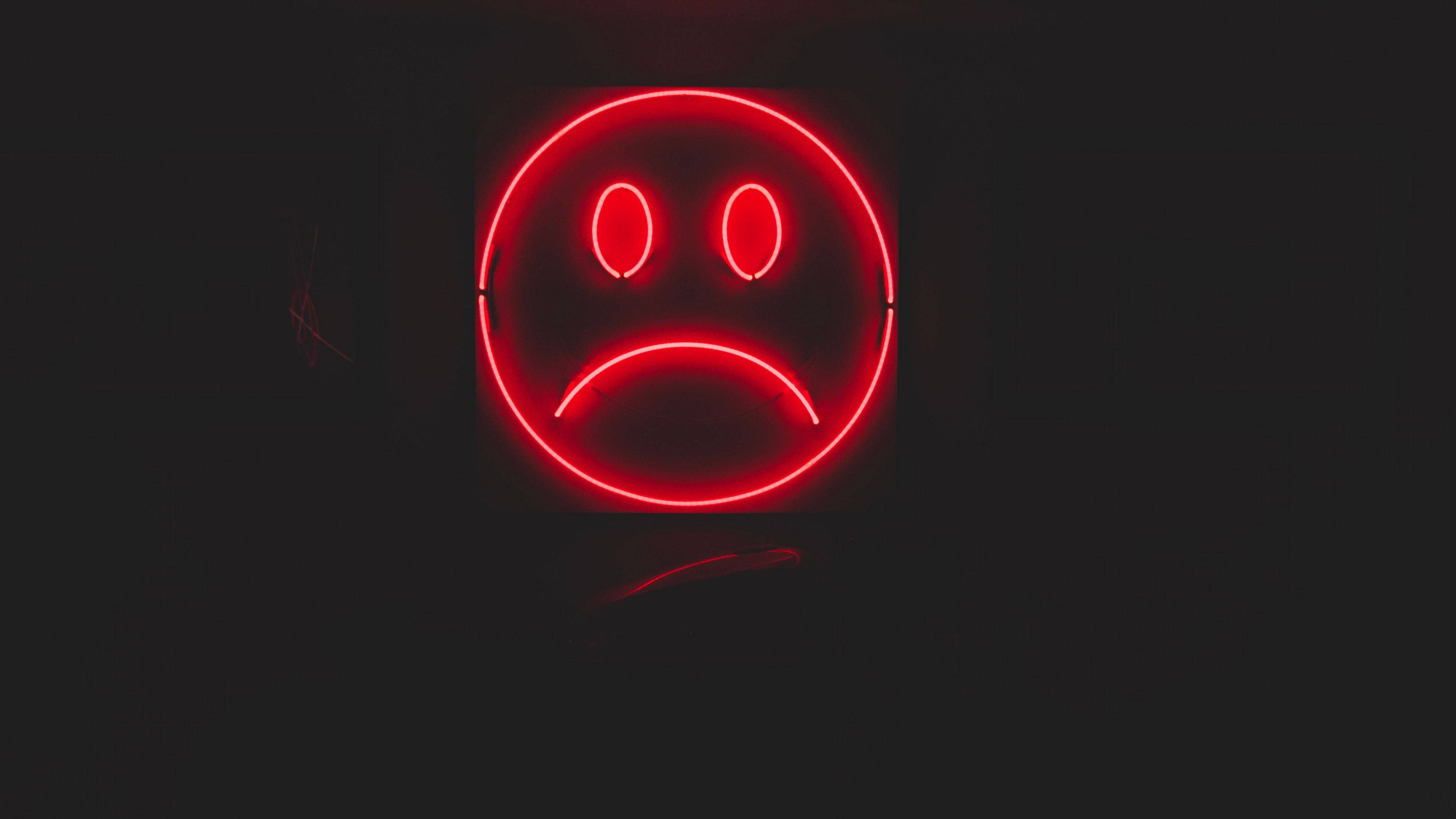 Κόκκινο Λυπημένο Emoji 4K Ταπετσαρία