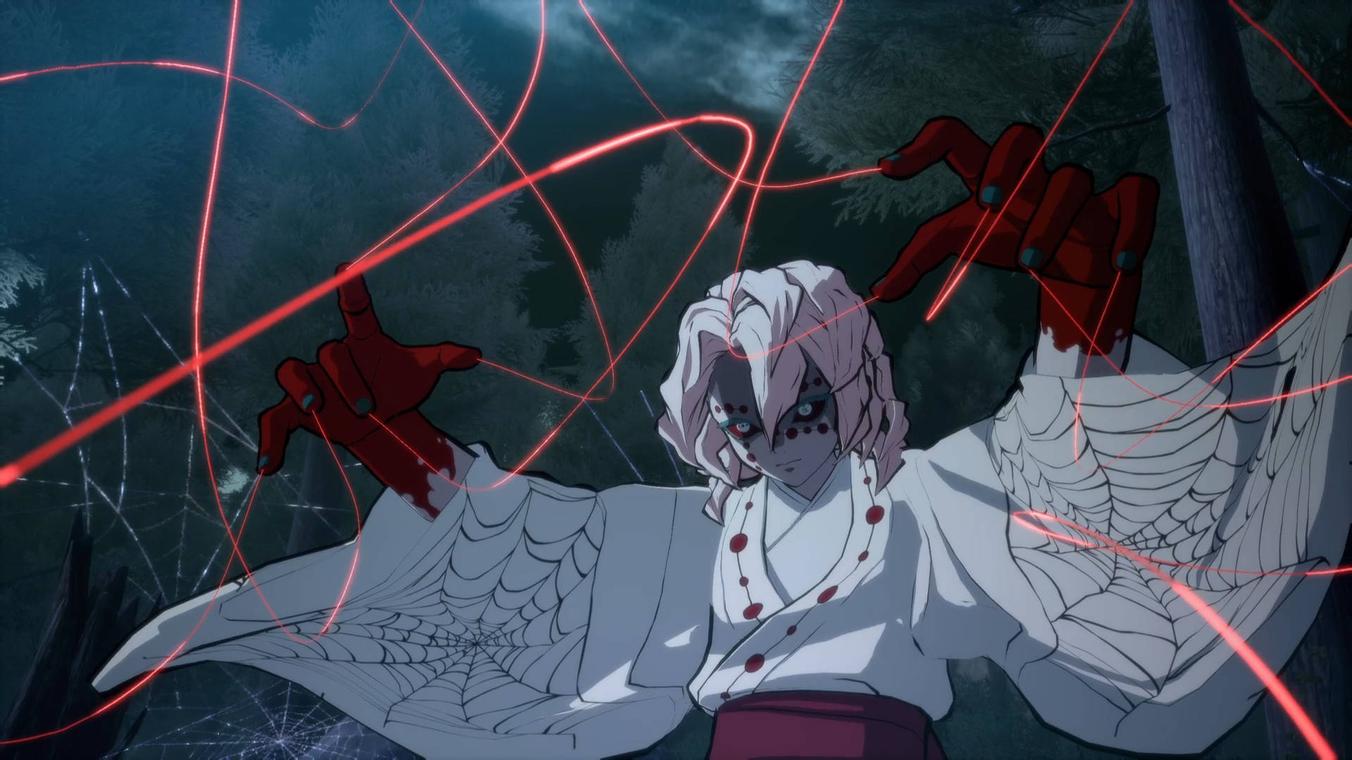 Κόκκινο Μετάξι Rui Demon Slayer Ταπετσαρία