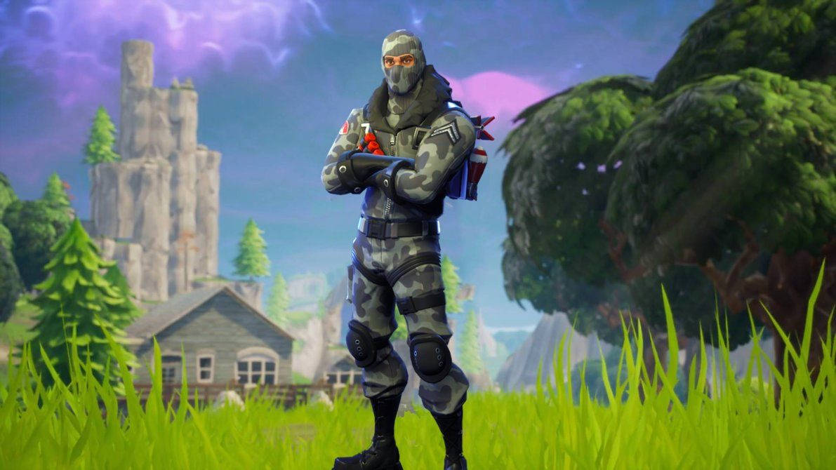 Ένας χαρακτήρας με Havoc skin στο παιχνίδι Fortnite ταπετσαρία.
