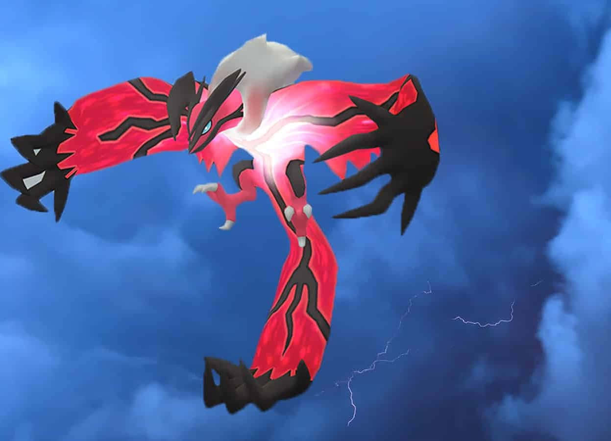 Λαμπερό Yveltal Pokemon στον Ουρανό Ταπετσαρία