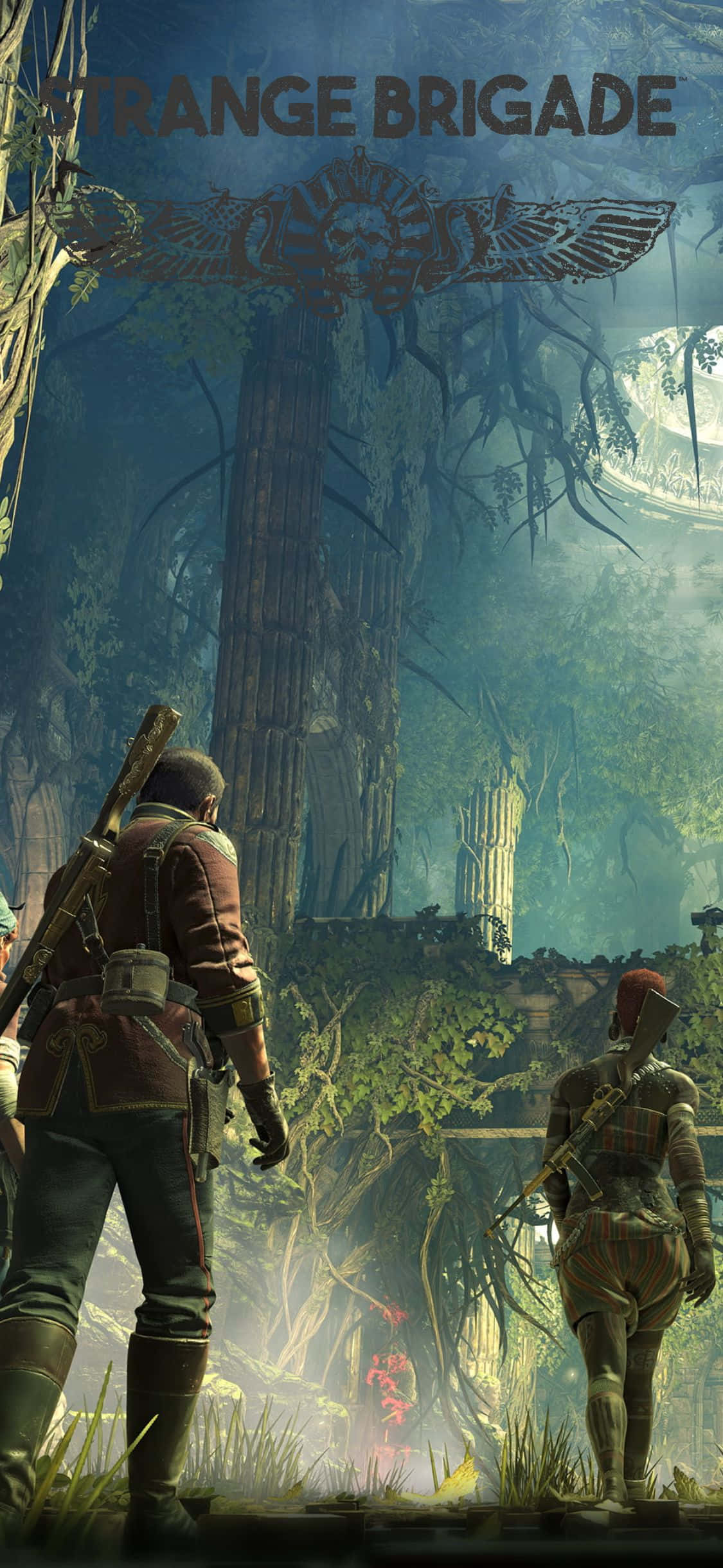 Λεζάντα: Εξαιρετικό φόντο παιχνιδιού Strange Brigade για iPhone X Ταπετσαρία