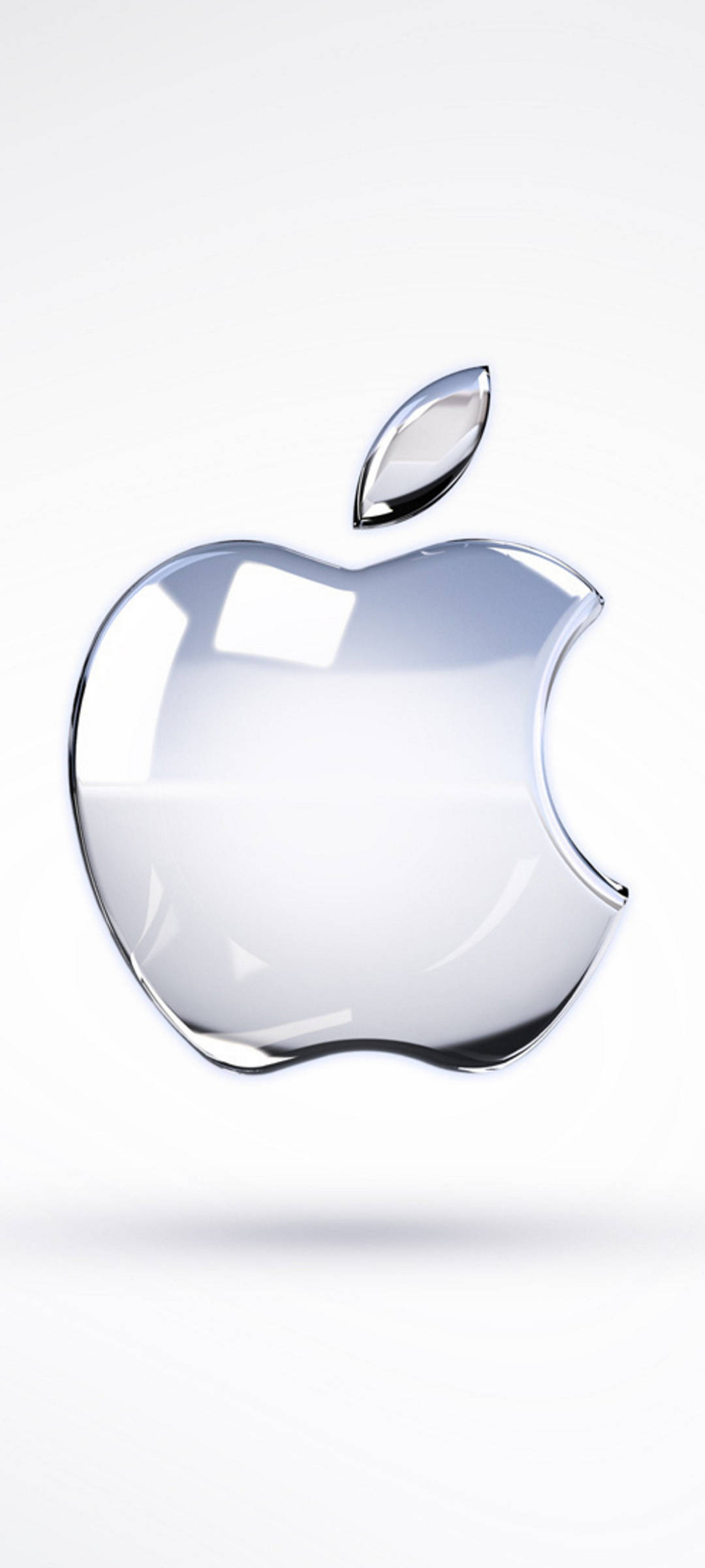Λευκό με Ασημένιο Λογότυπο Apple iPhone Ταπετσαρία