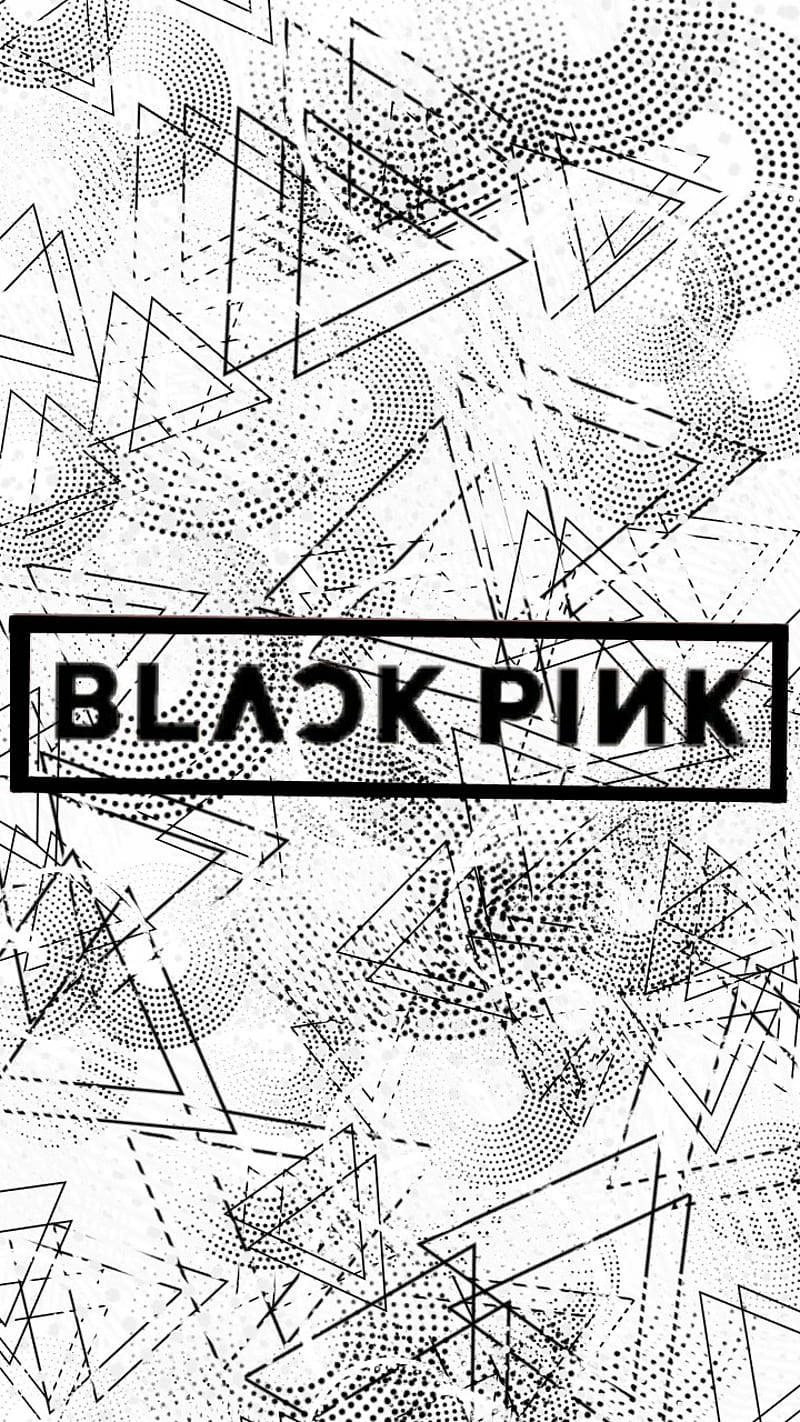 Λογότυπο Blackpink σε Ασπρόμαυρο Ταπετσαρία