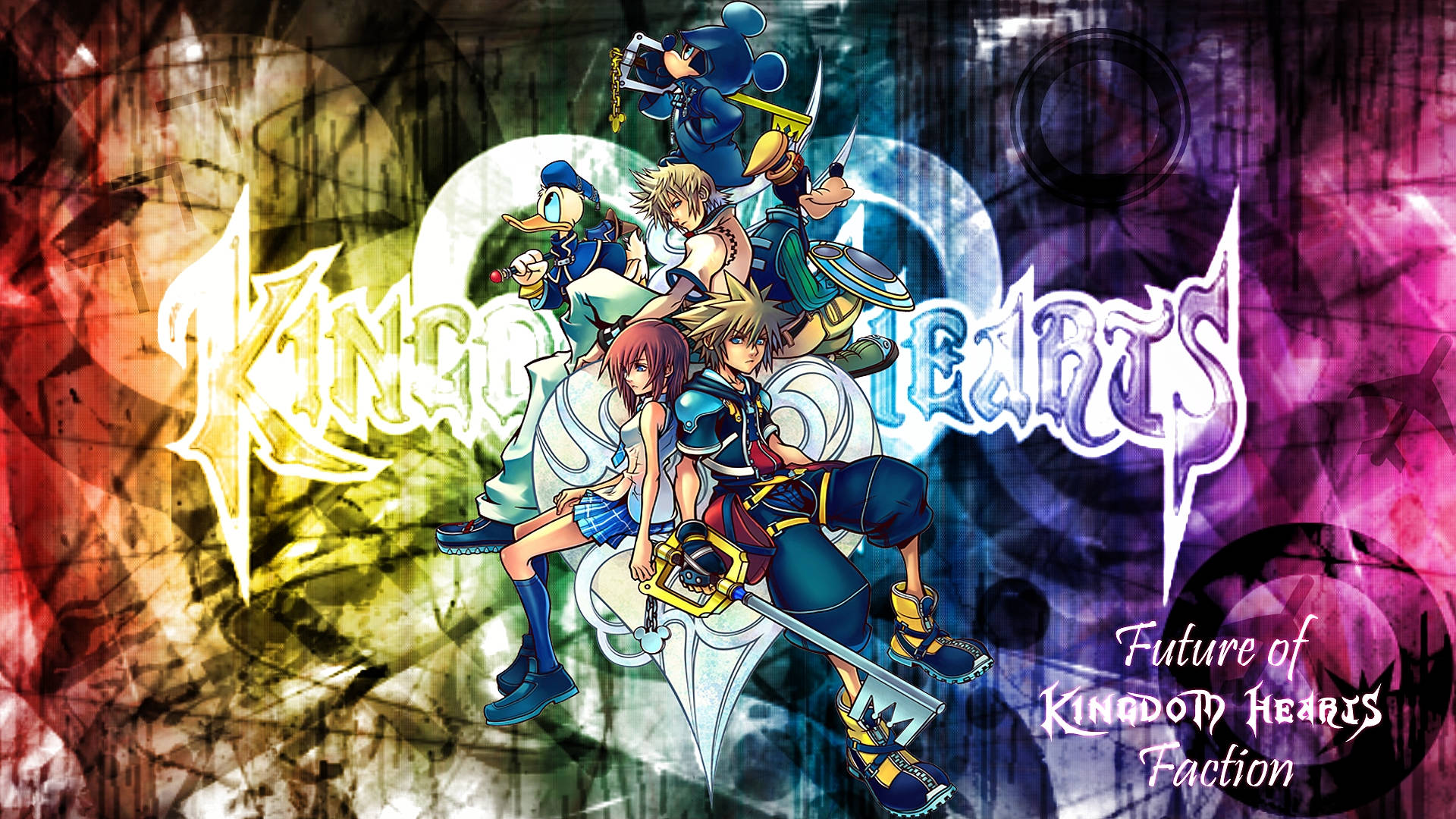 Λογότυπο Kingdom Heart σε Αφηρημένο Σχέδιο — Anime κινούμενο Ταπετσαρία