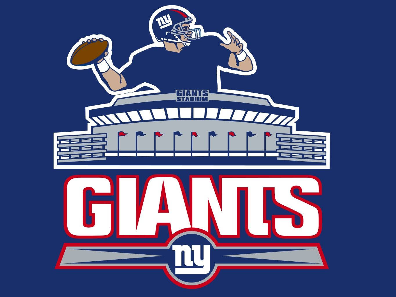 Λογότυπο New York Giants στο γήπεδο Ταπετσαρία