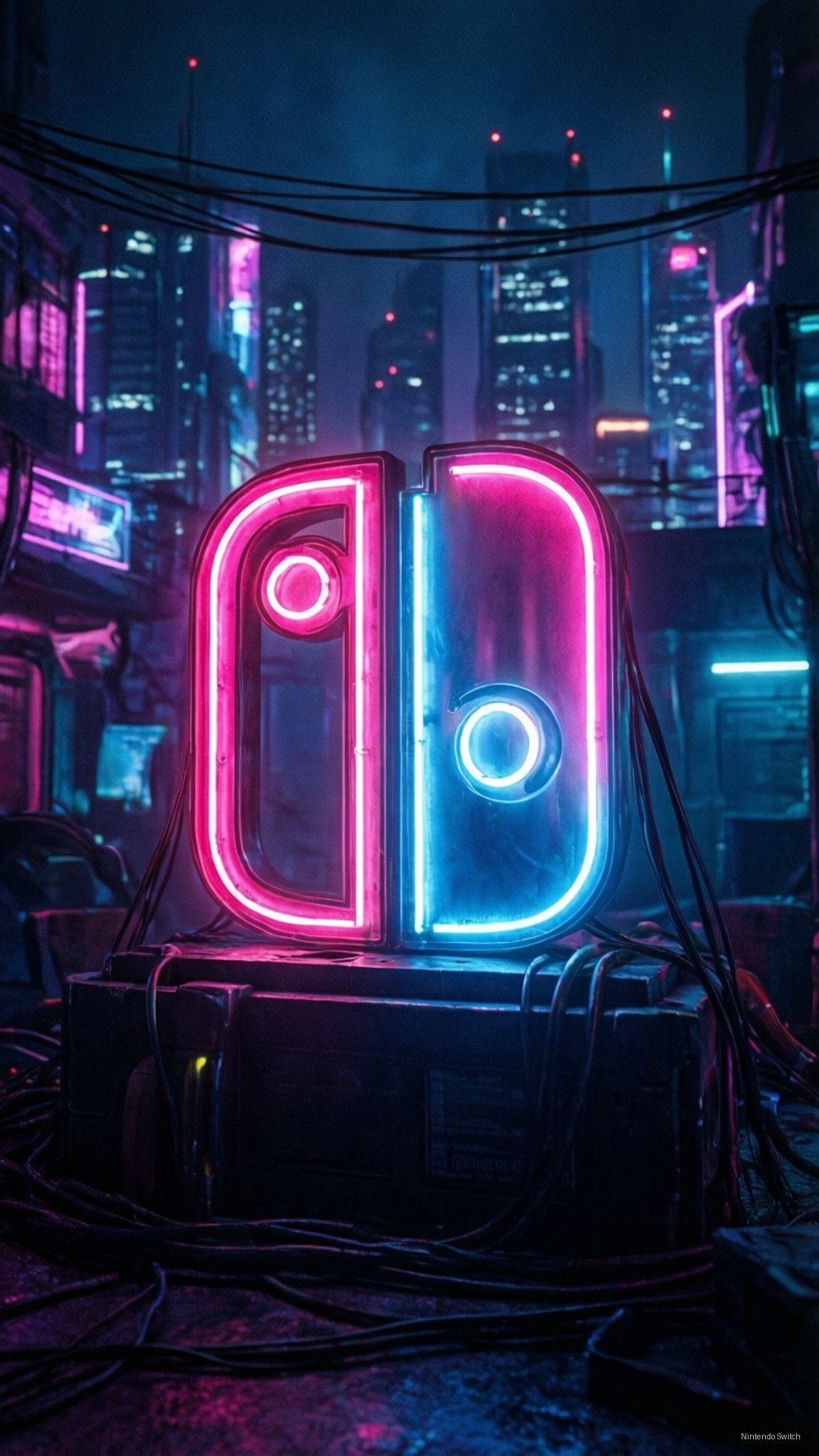 Λογότυπο Nintendo Switch σε Νέον Ταπετσαρία
