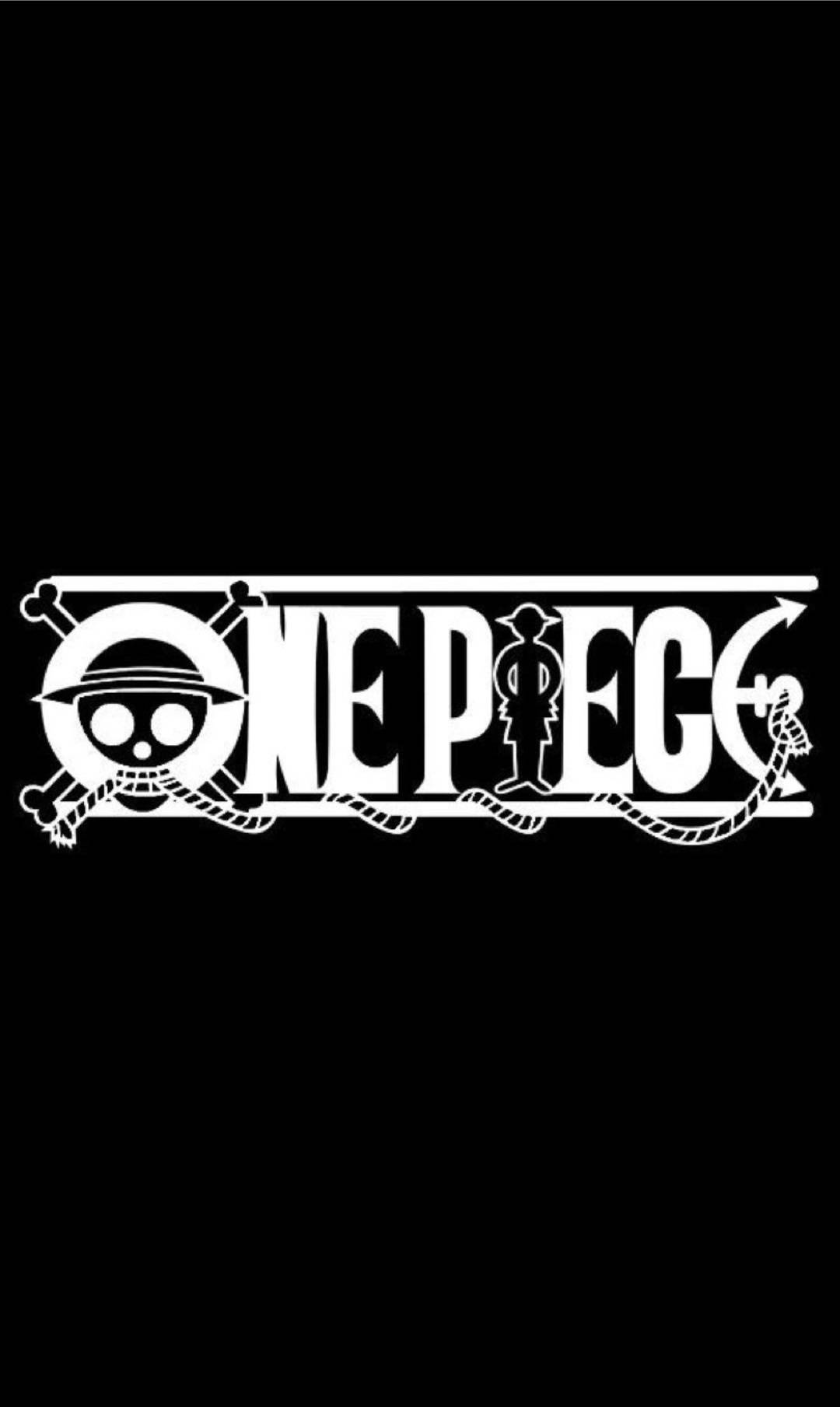 Λογότυπο One Piece σε Μαύρο για Κινητό Ταπετσαρία