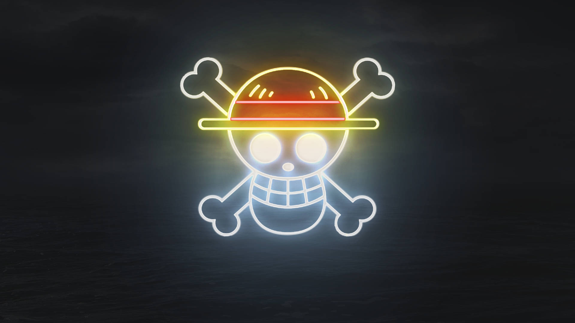Λογότυπο One Piece 4K με Φώτα Νέον Ταπετσαρία