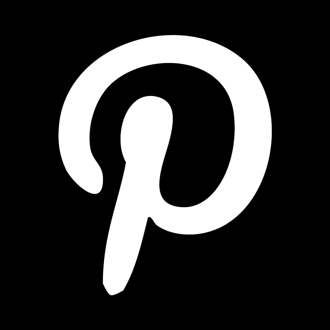 Λογότυπο Pinterest Ασπρόμαυρο Ταπετσαρία