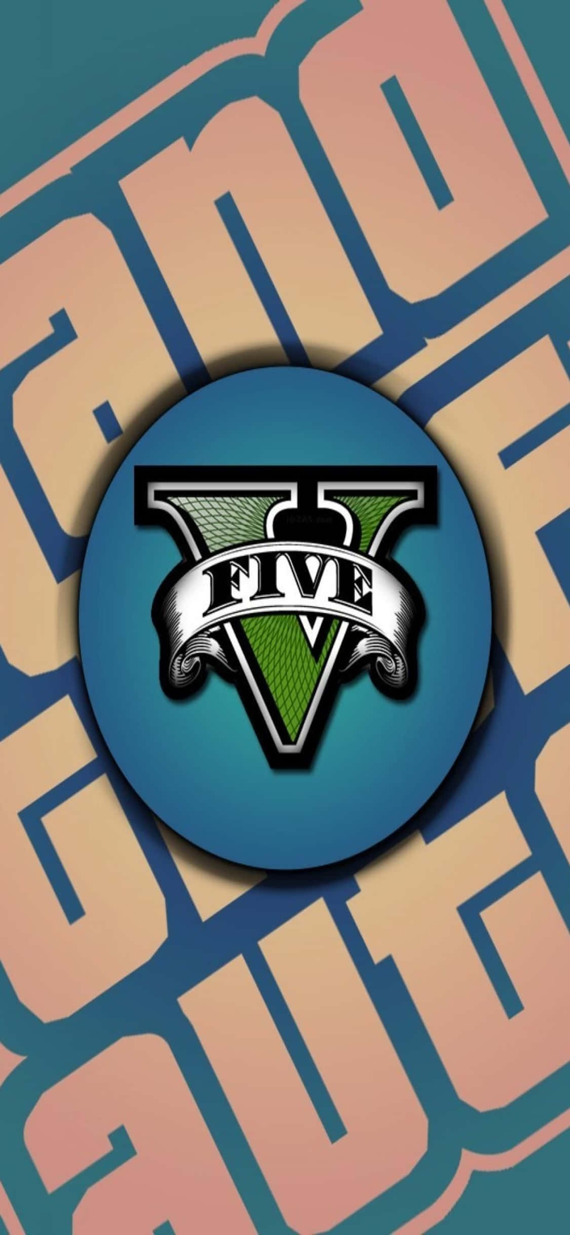 Λογότυπο Σε iPhone X Grand Theft Auto V Φόντο Ταπετσαρία
