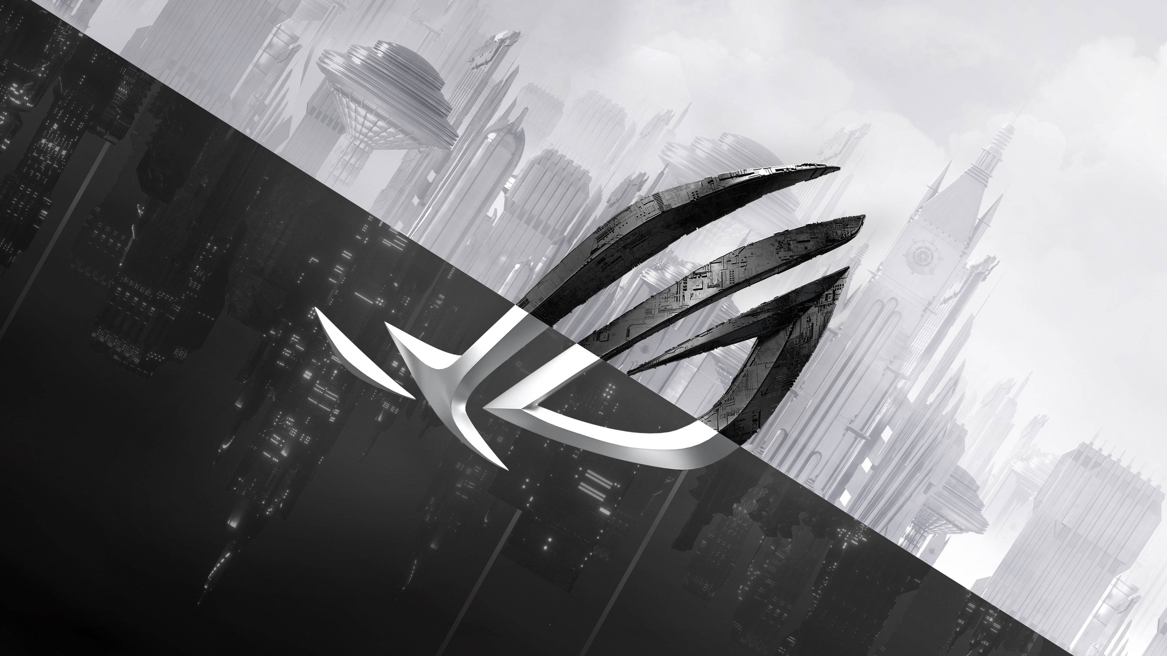 Λογότυπο Φορητού Υπολογιστή Asus ROG σε Ασπρόμαυρο Ταπετσαρία