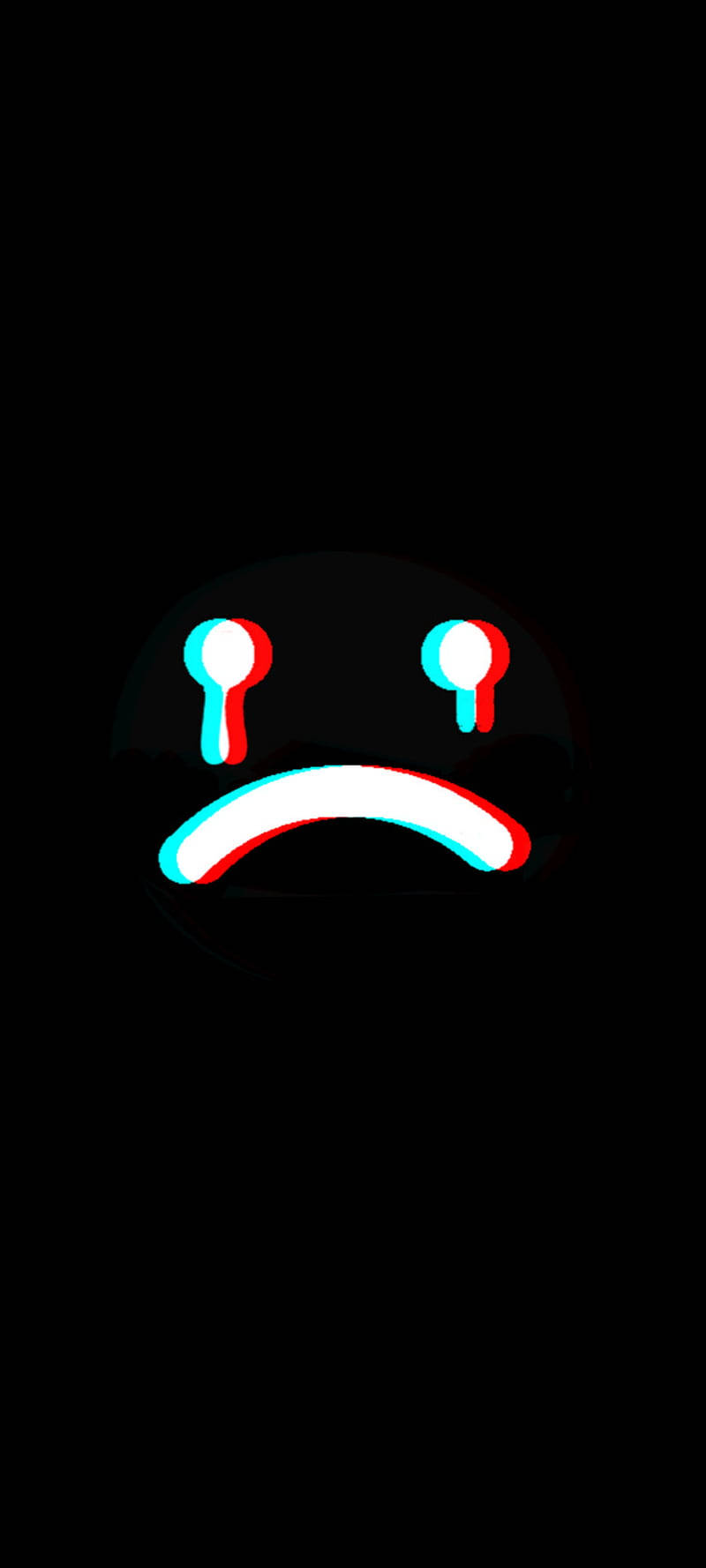 Λυπημένο Emoji Πρόσωπο Με Δάκρυα Ταπετσαρία