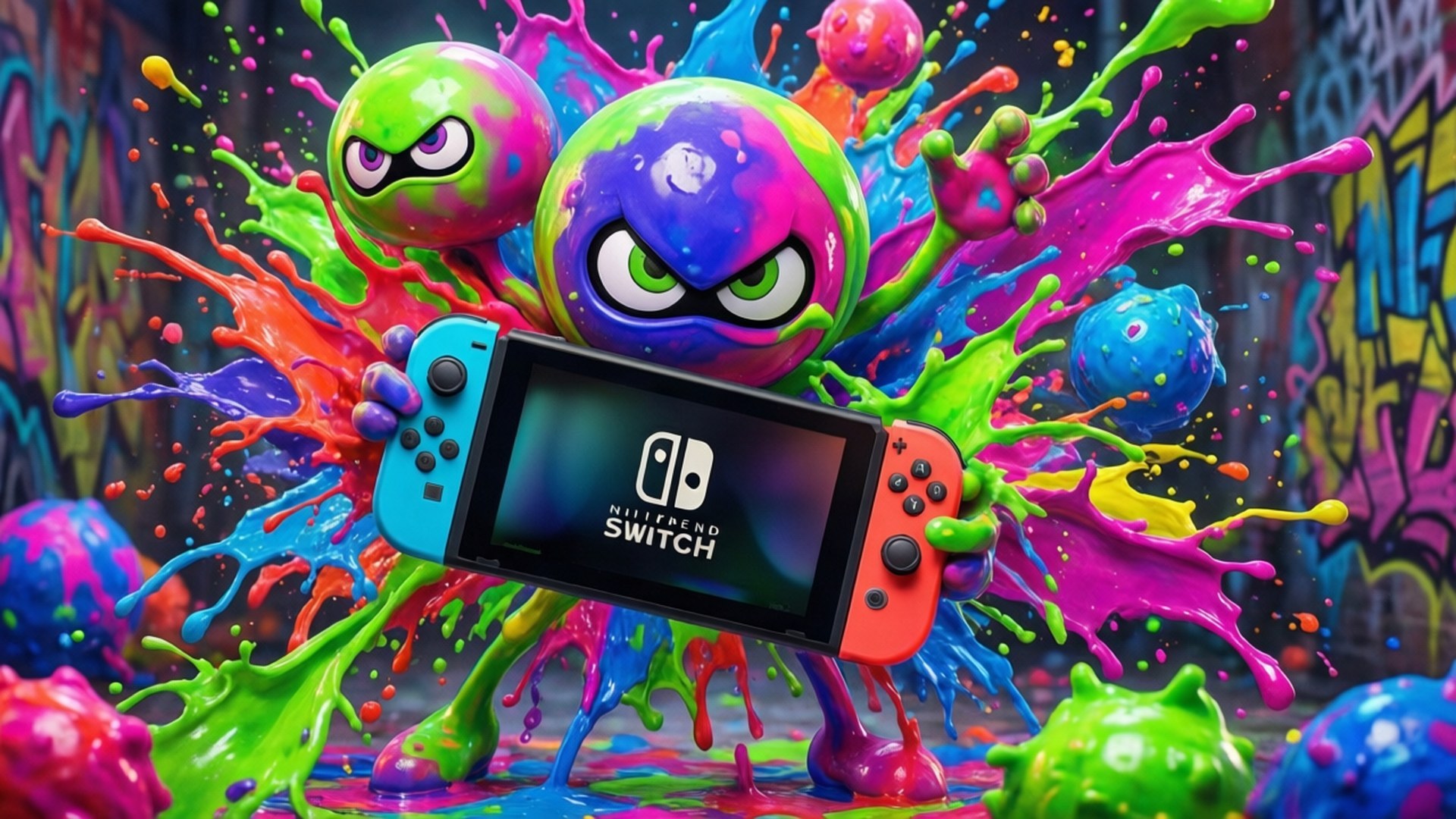 Μάχη Μελανιού Splatoon Ταπετσαρία