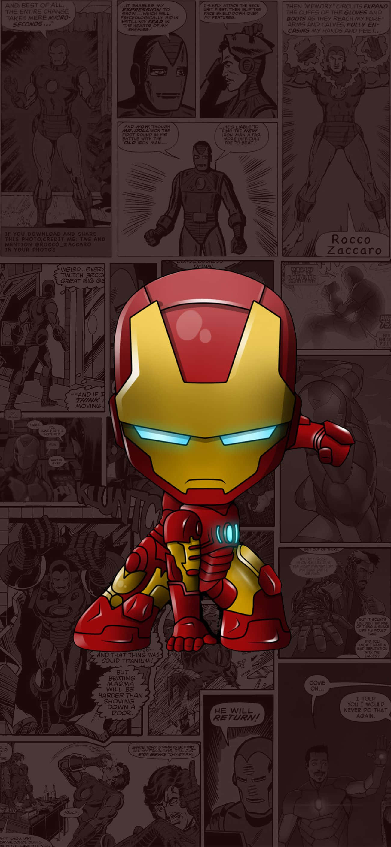 Μίνι Iron Man για iPhone X Ταπετσαρία