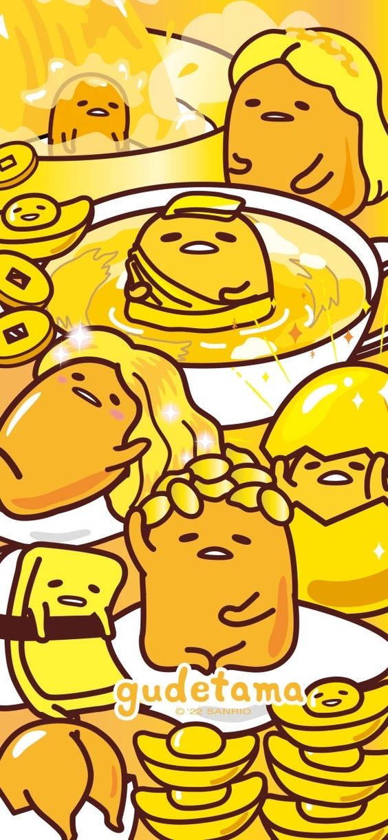 Μαγειρεμένη Αισθητική Gudetama Ταπετσαρία