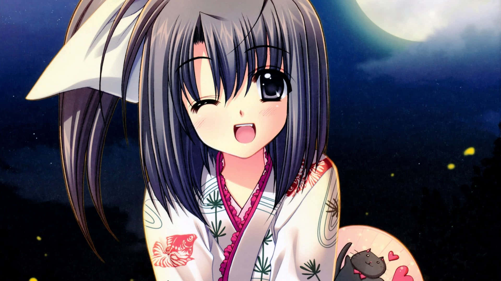 Μαγευτικό Anime Τοπίο με Άνθη Κερασιάς και Ουρανό του Λυκόφωτος Ταπετσαρία