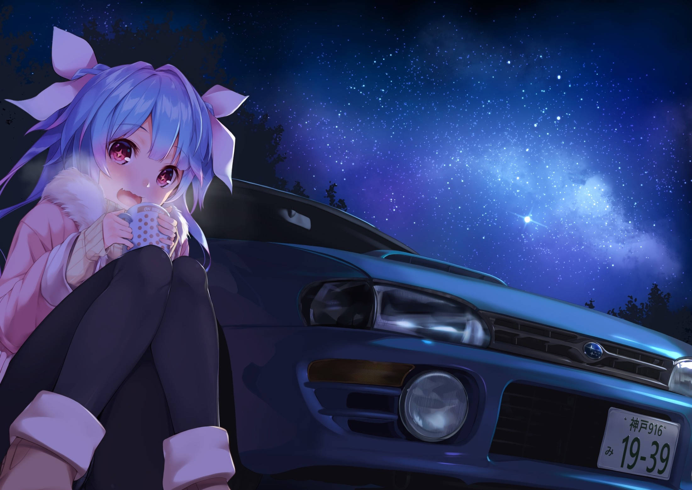 Μαγευτικό Anime Αυτοκίνητο - Impreza σε Πλήρη Δόξα Ταπετσαρία