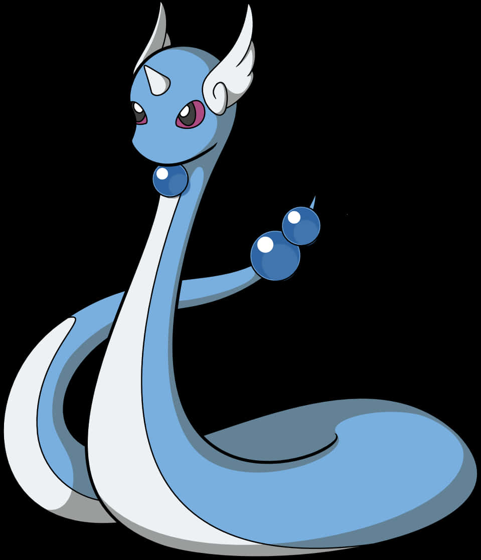 Μαγευτικό Dratini Pokemon σε λευκό φόντο Ταπετσαρία