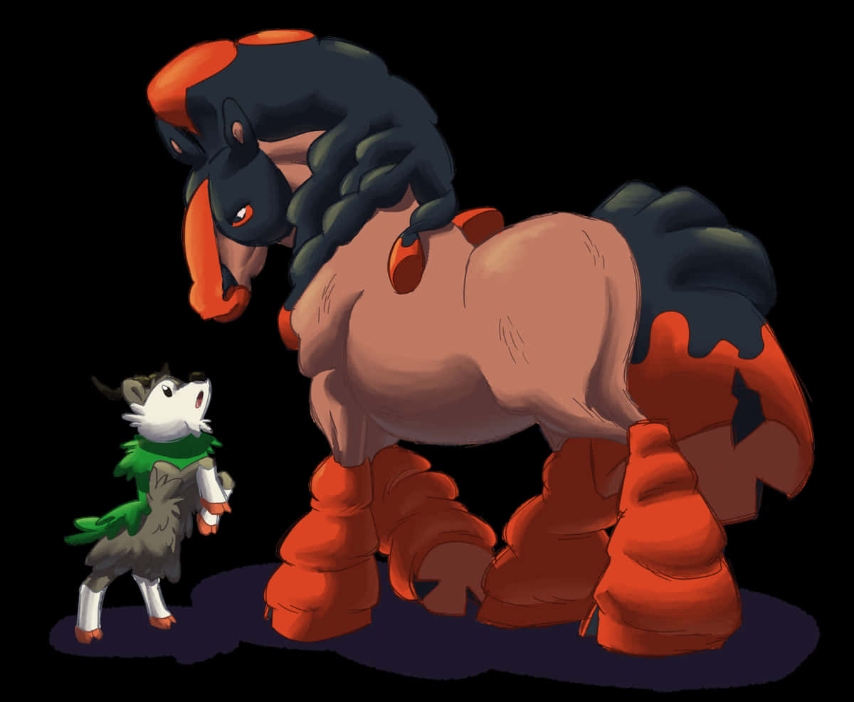 Μαγευτικό Mudsdale με Skiddo σε μια συναρπαστική πόζα. Ταπετσαρία