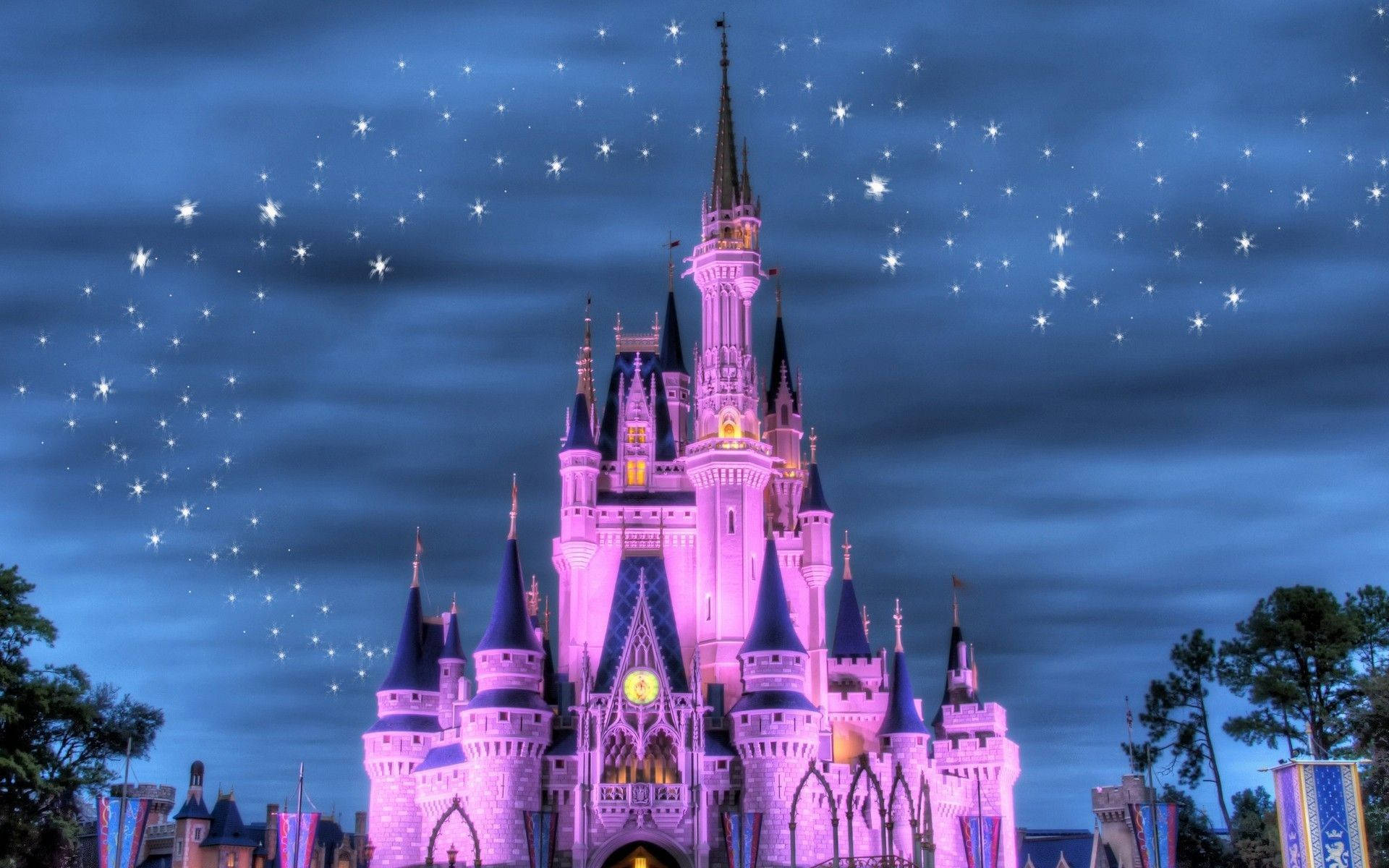 Μαγικό Βασίλειο Disney Μωβ Θεματική 4K Ultra Wide Ταπετσαρία